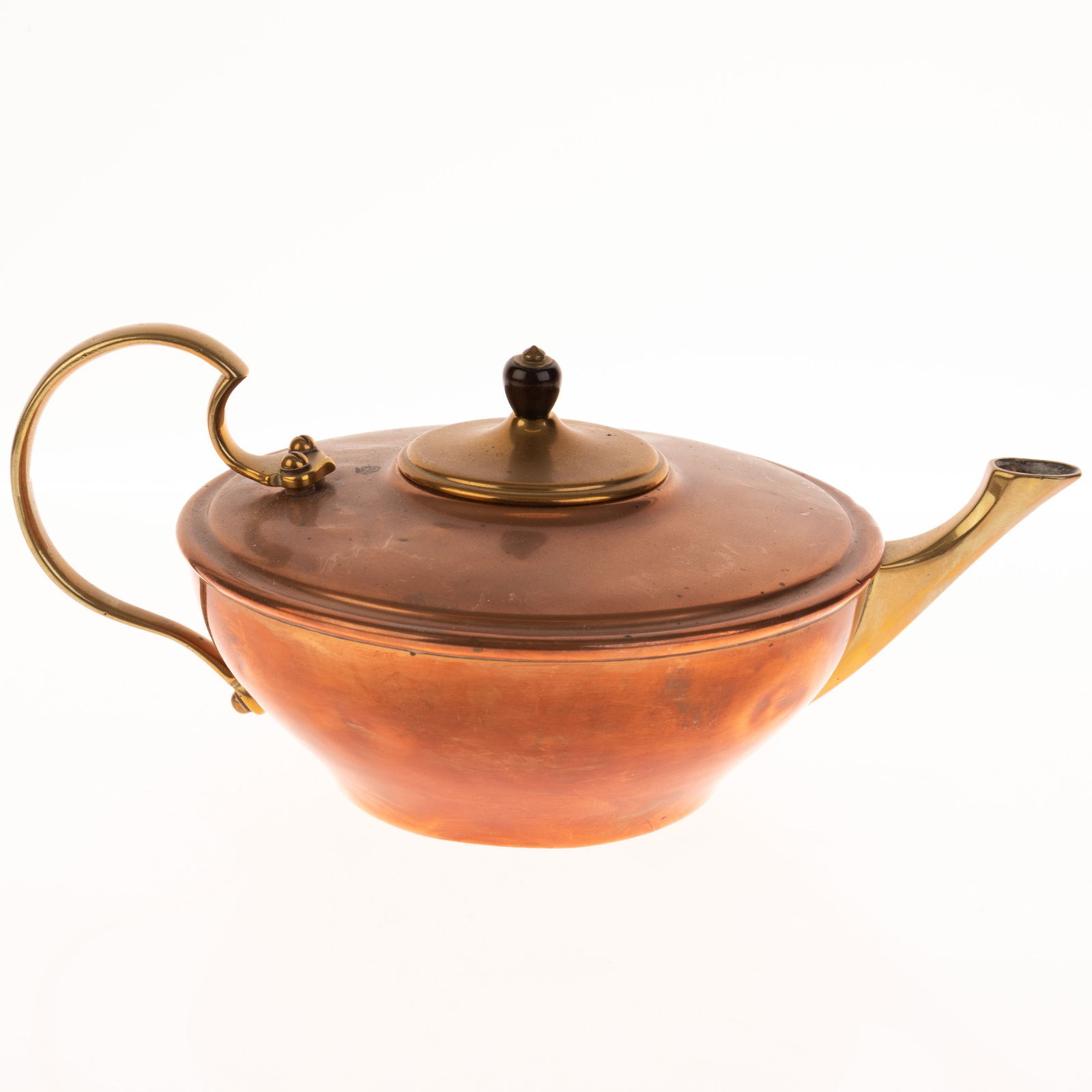 ANTIQUE VICTORIAN COPPER & BRASS TEAPOT 19TH CENTURY (1 of 3)