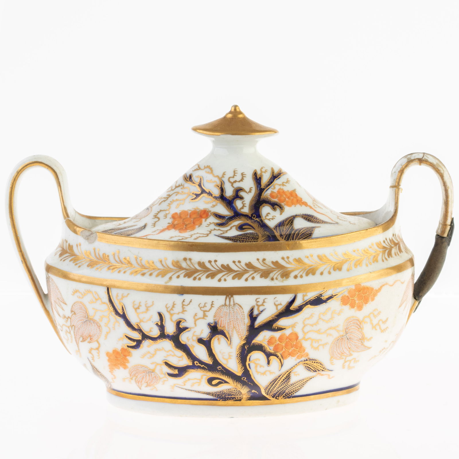 ANTIQUE NEW HALL PORCELAIN IMARI PATTERN SUGAR JAR 18TH CENTURY (1 of 4)