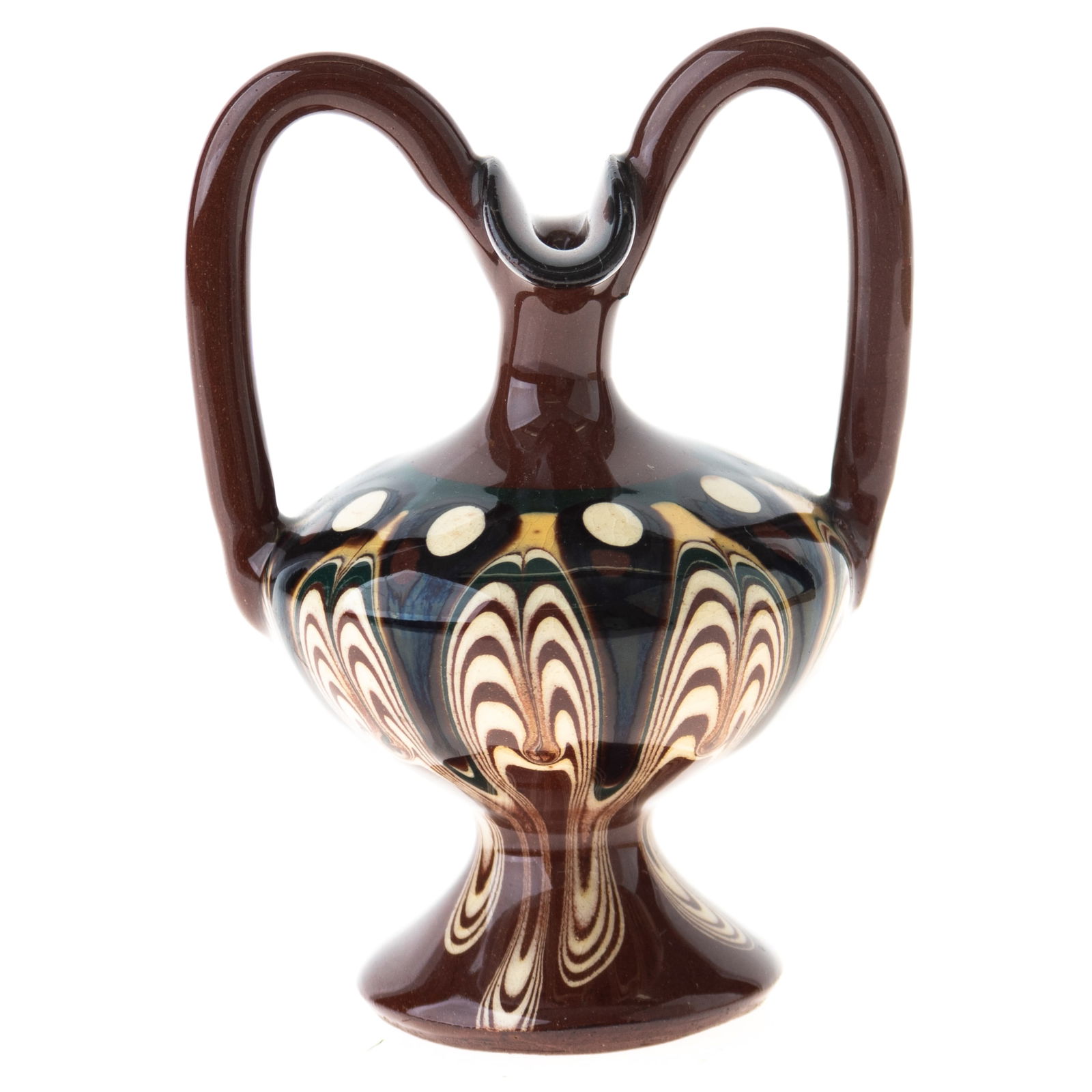 MID CENTURY BULGARIAN POTTERY CERAMIC VASE (1 of 4)