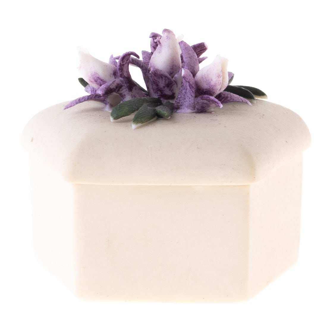 FINE HAND PAINTED ITALIAN PORCELAIN FLORAL BOX FROM CAPODIMONTE PALACE (1 of 4)