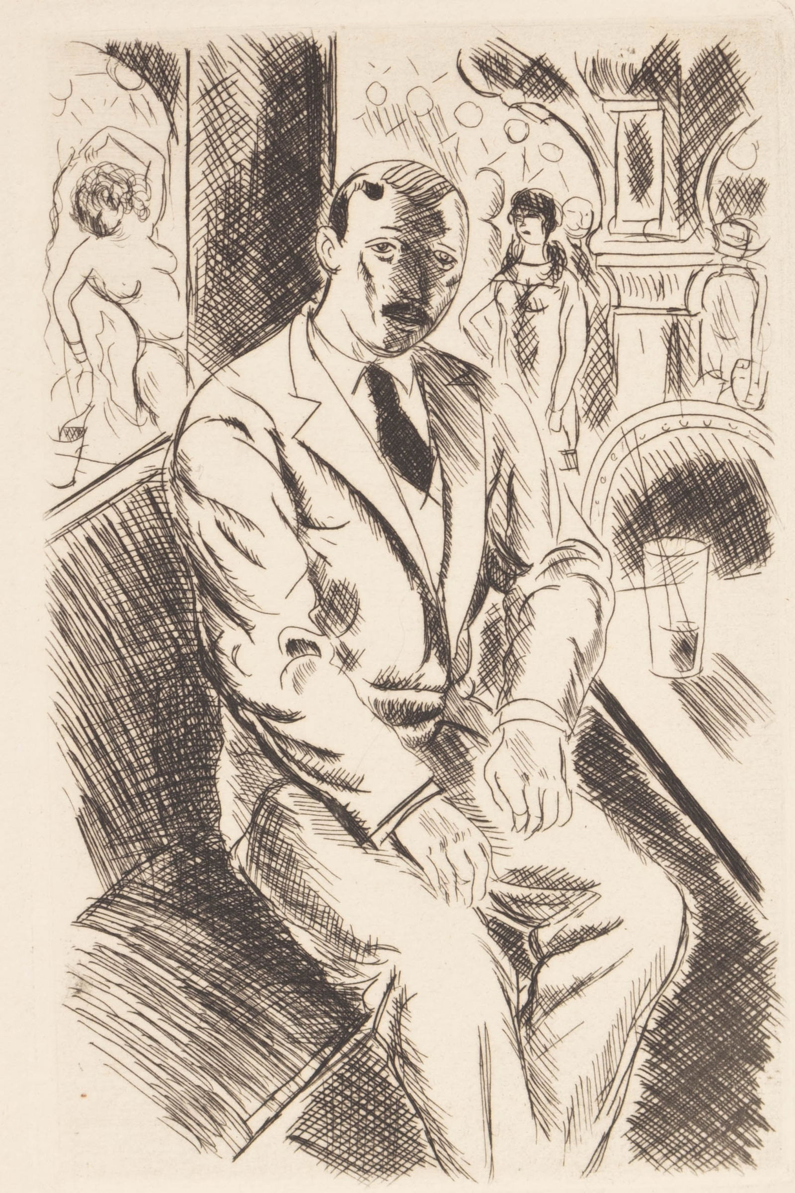 ANDRE DIGNIMONT (1891-1965) FRENCH ORIGINAL ART DECO ETCHING (1 of 4)