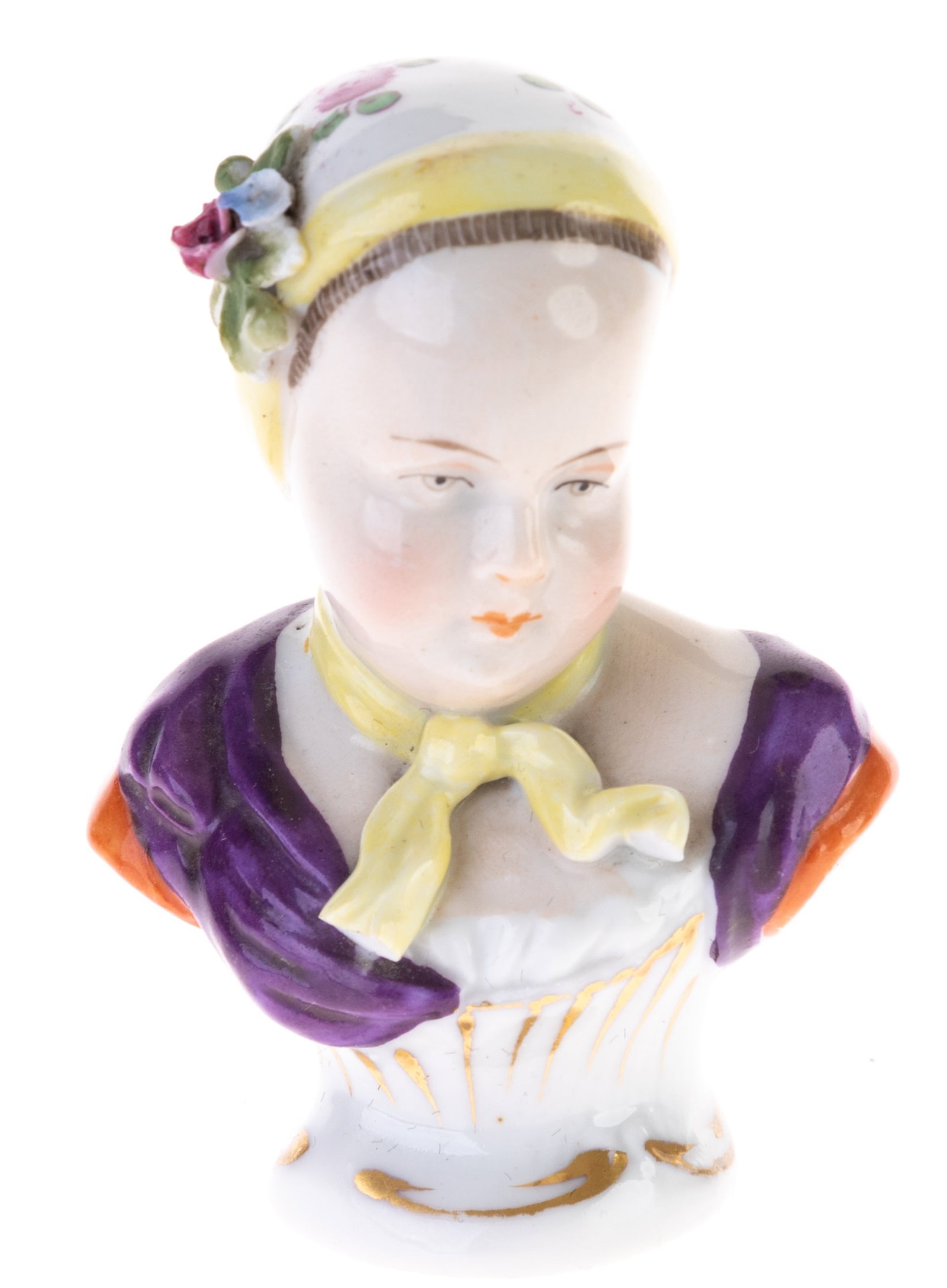 MEISSEN STYLE PORCELAIN BUST: From a collection of Wedgwood and other selected ceramic/porcelain objects. Kindly examine all photographs provided in this listing or ask for a condition report. All items offered are in generally go