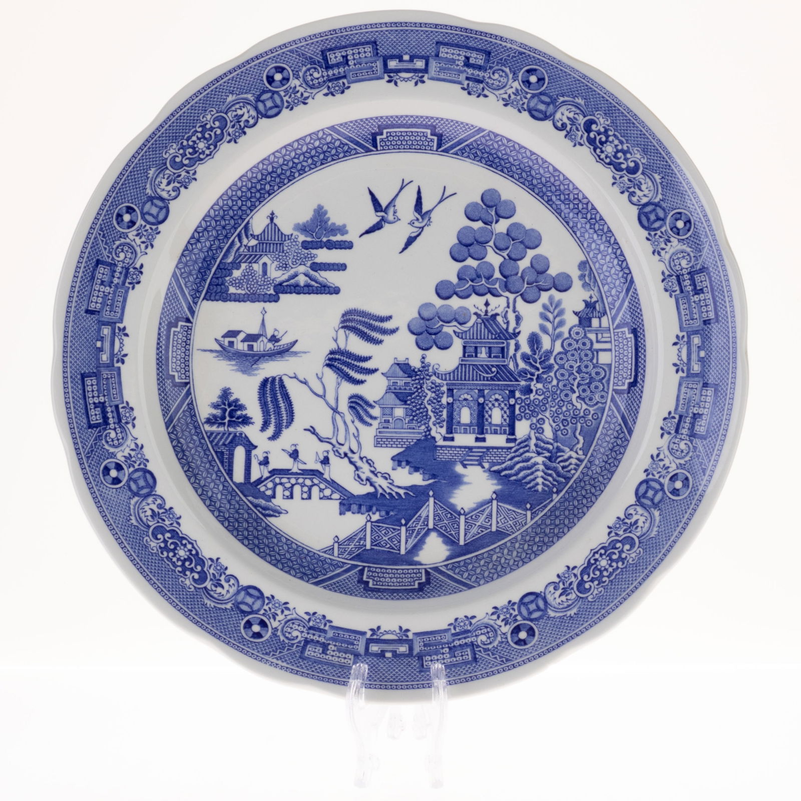 SPODE PORCELAIN CERAMIC WILLOW PATTERN PLATE: Kindly examine all photographs provided in this listing or ask for a condition report. All items offered are in generally good, pre-owned condition, unless otherwise specifically described, sold as se