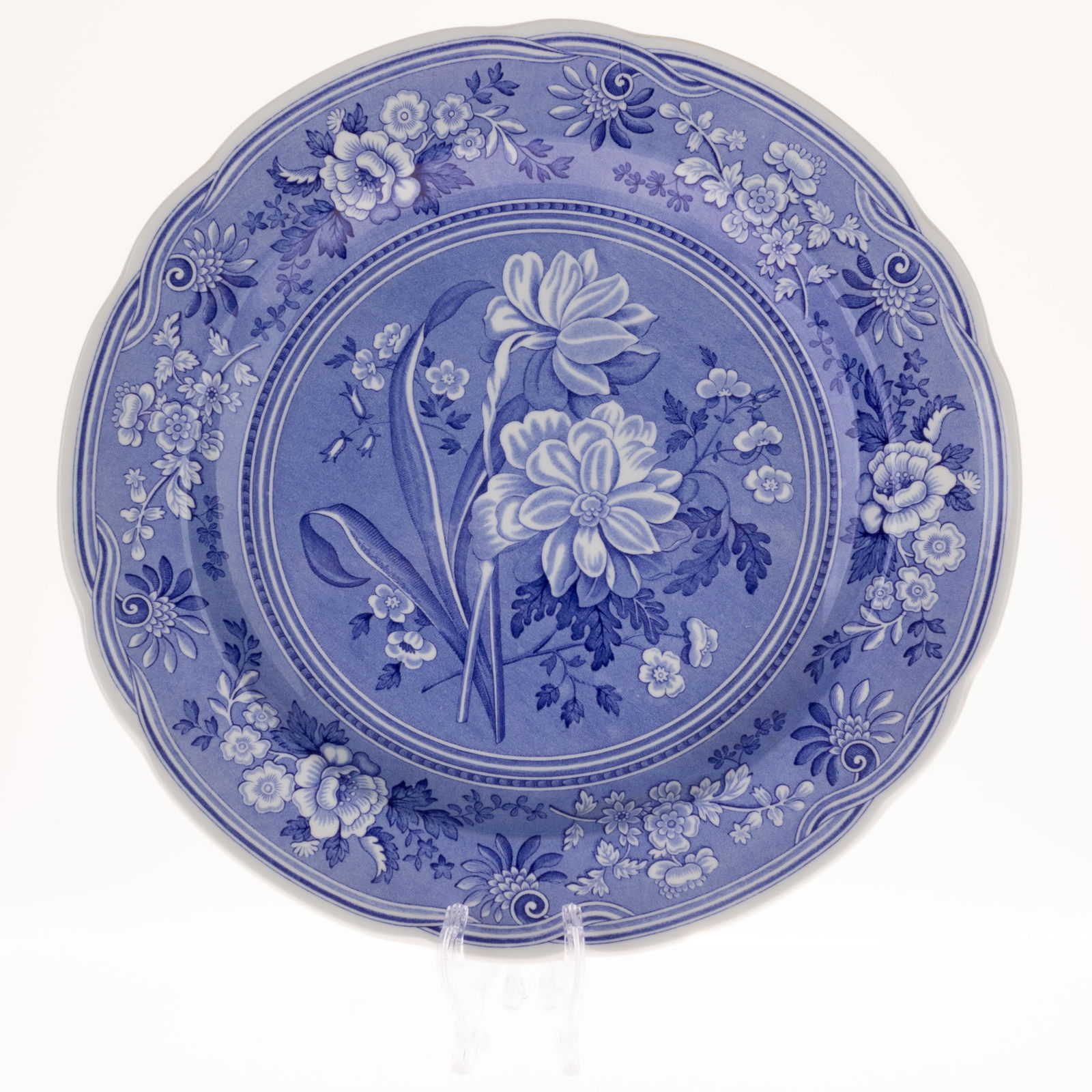 SPODE PORCELAIN CERAMIC BOTANICAL PATTERN PLATE: Kindly examine all photographs provided in this listing or ask for a condition report. All items offered are in generally good, pre-owned condition, unless otherwise specifically described, sold as se