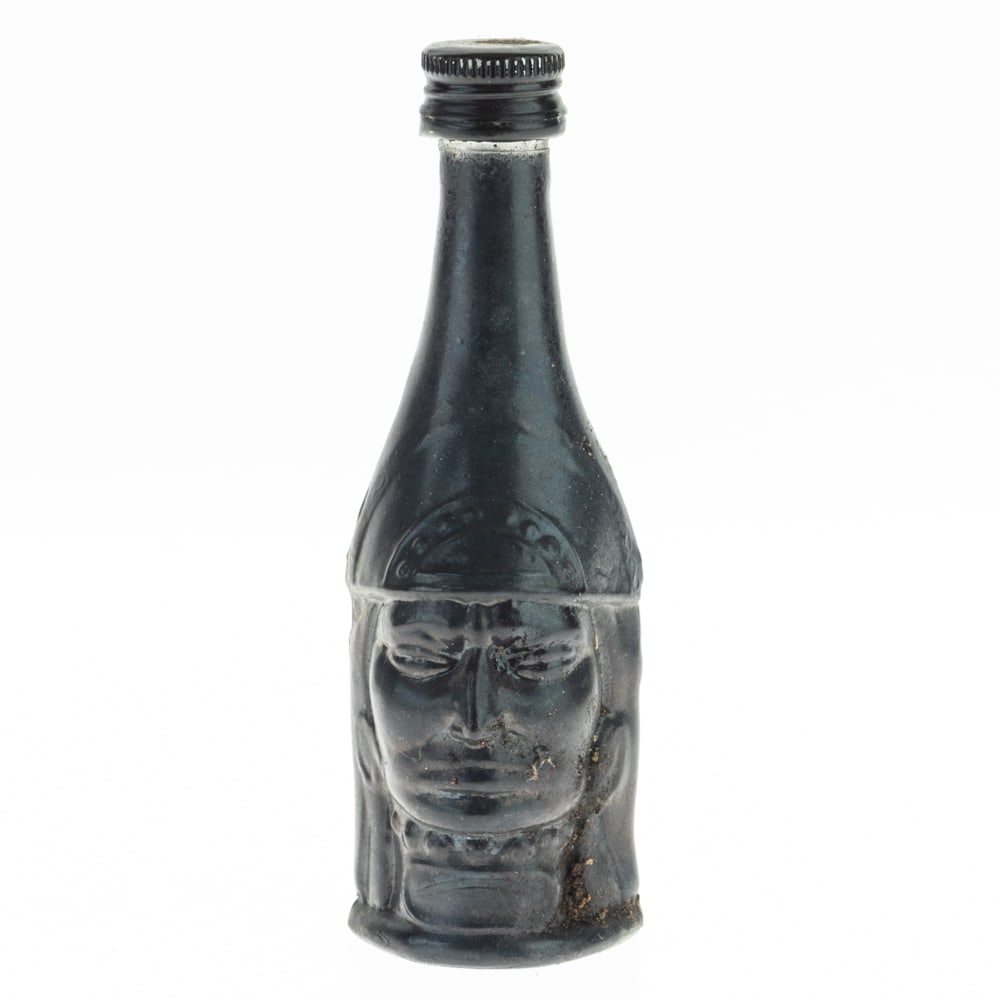 VINTAGE UNOPENED MANCO CAPAC FIGURAL INCAN LIQUEUR BOTTLE: Kindly examine all photographs provided in this listing or ask for a condition report. All items offered are in generally good, pre-owned condition, unless otherwise specifically described, sold as se