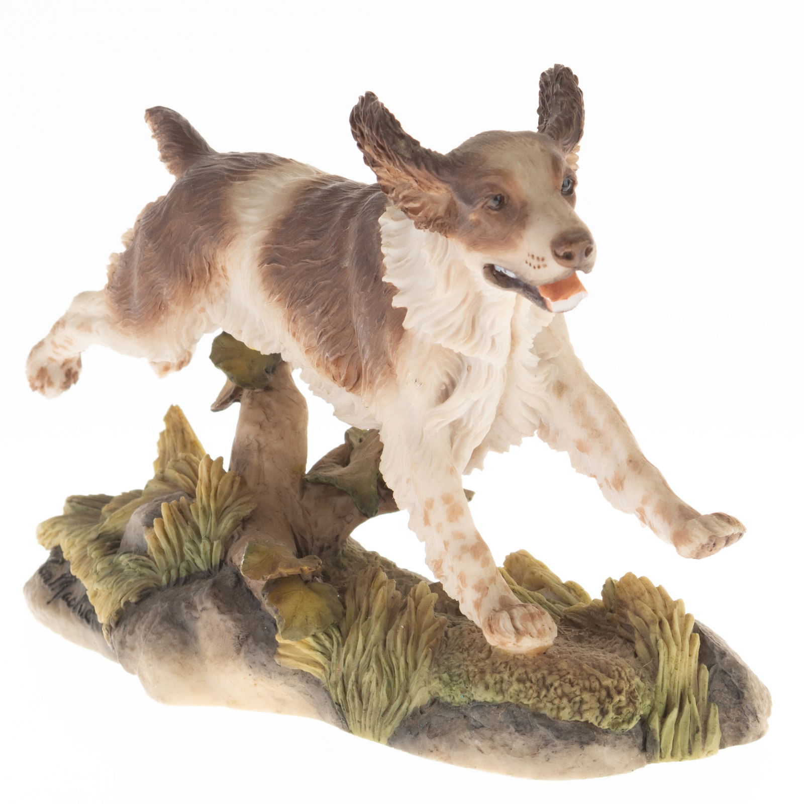 HAND PAINTED SIGNED SCOTTISH PORCELAIN CERAMIC DOG FIGURE (1 of 3)