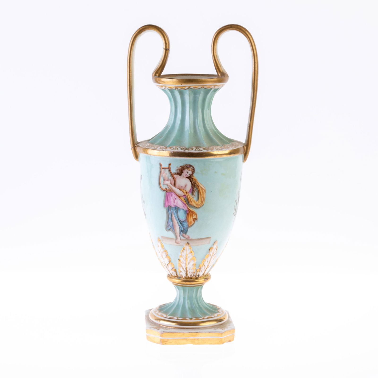 FRENCH EMPIRE PORCELAIN CLASSICAL TWIN HANDLED VASE (1 of 1)