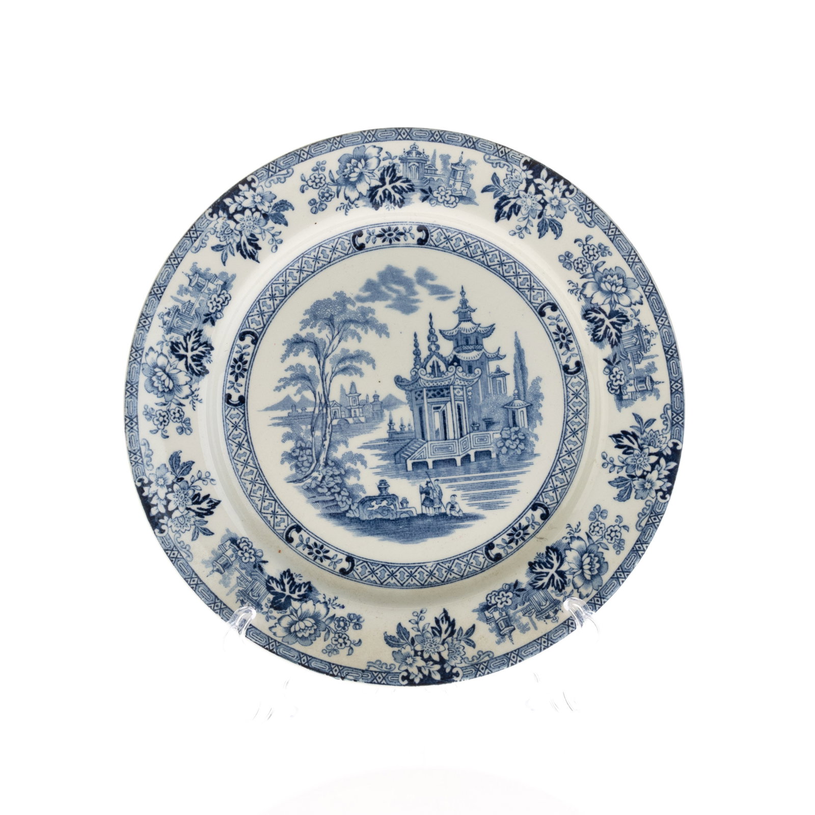 ROYAL DOULTON PORCELAIN CERAMIC BLUE WILLOW PLATE (1 of 2)