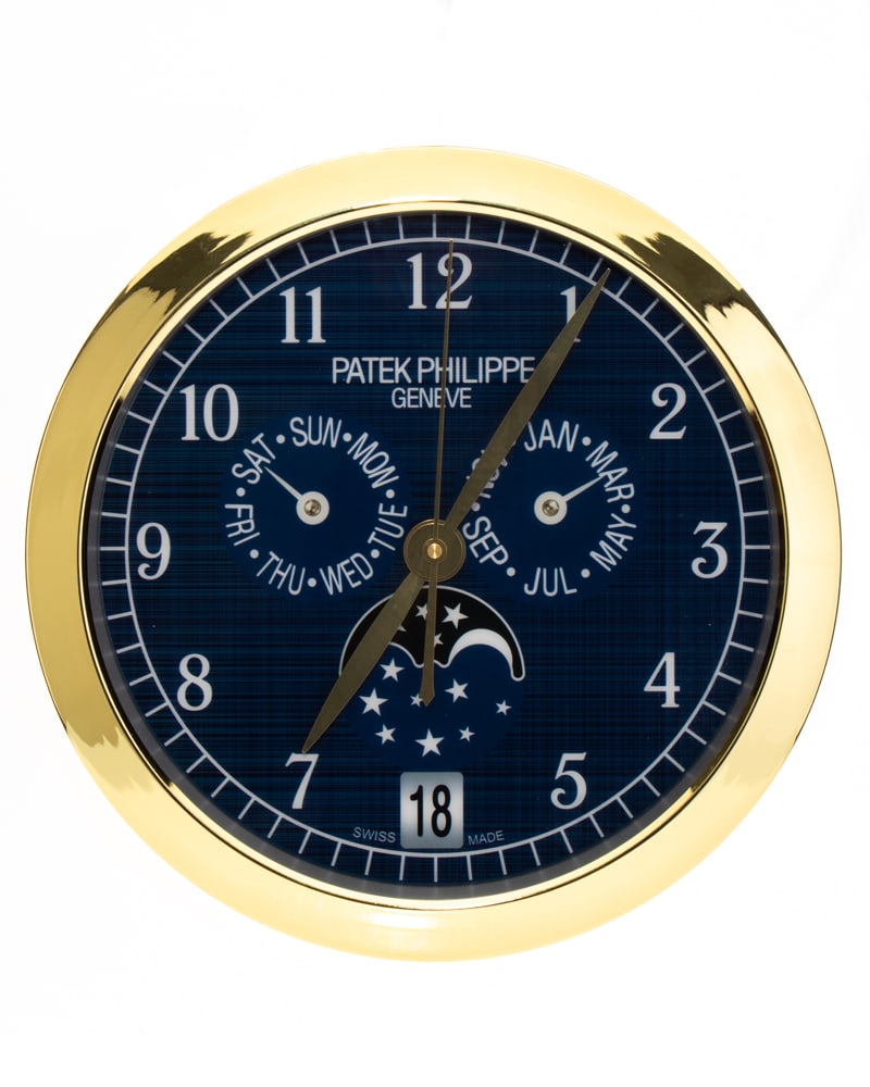GOLD PATEK PHILIPPE AUTHORISED GENEVE WATCH DEALERSHIP CLOCK (1 of 1)