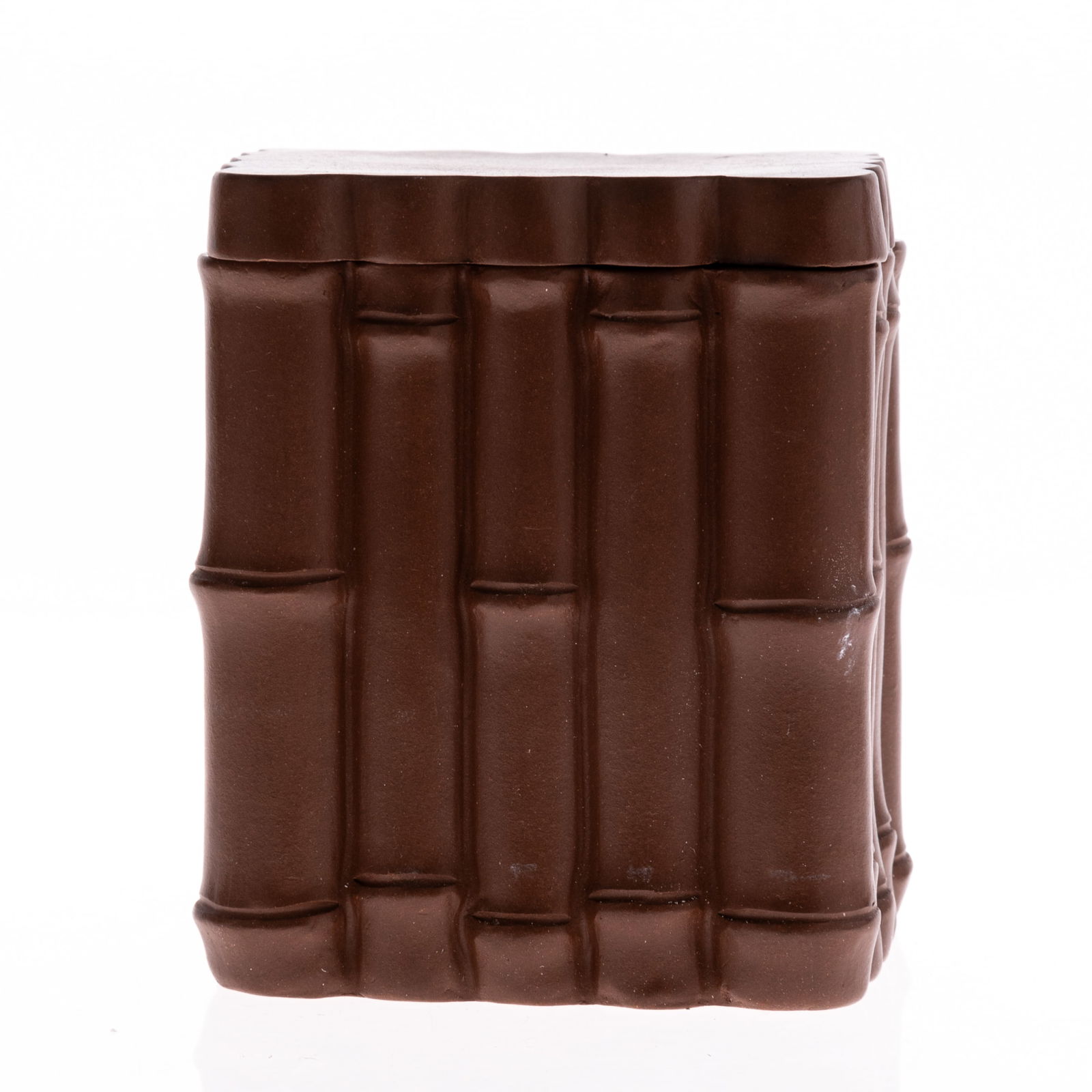 CHINESE YIXING CERAMIC CLAY TEA CADDY (1 of 3)