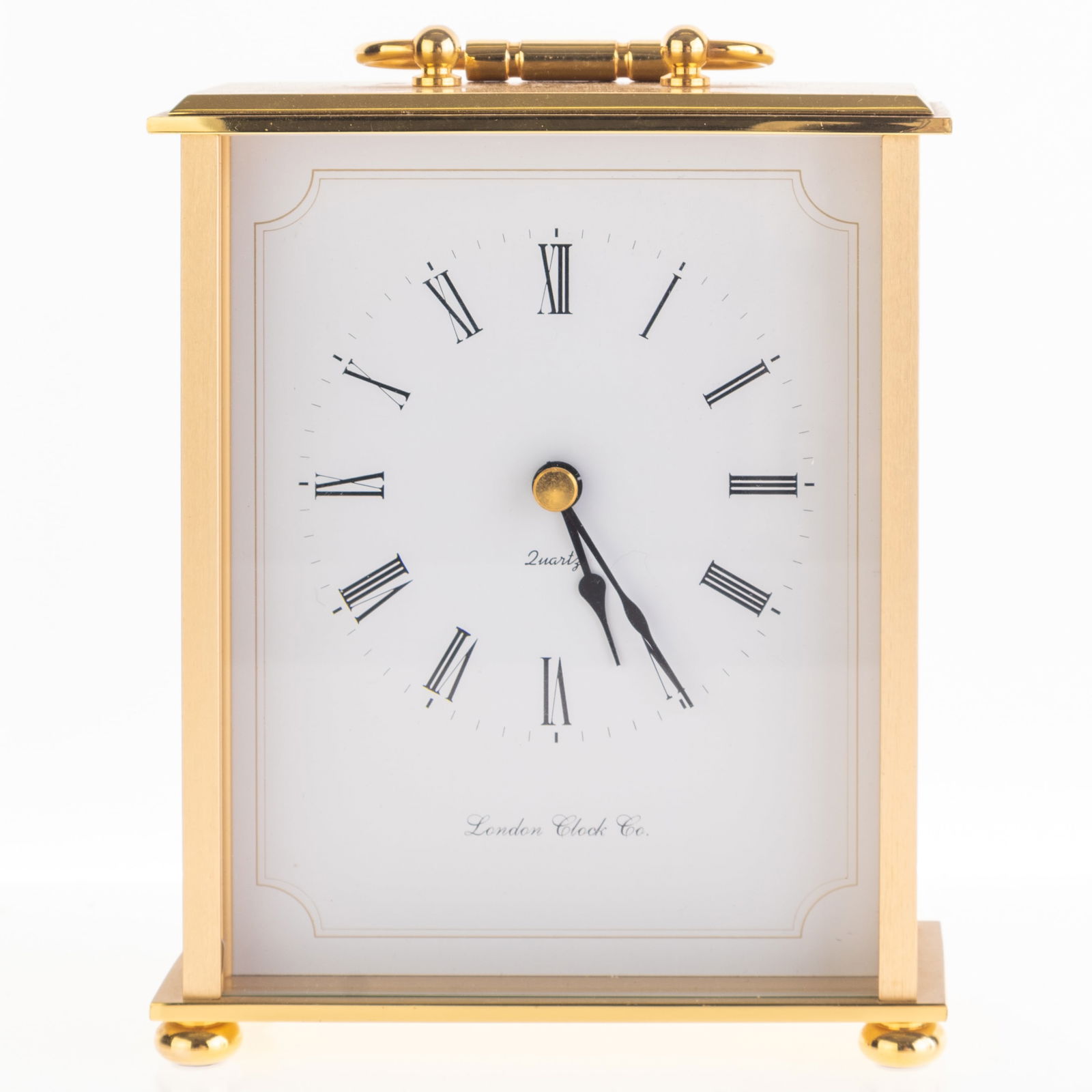 LONDON CLOCK COMPANY BRASS MANTEL QUARTZ CLOCK: Kindly examine all photographs provided in this listing or ask for a condition report. All items offered are in generally good, pre-owned condition, unless otherwise specifically described. The item i