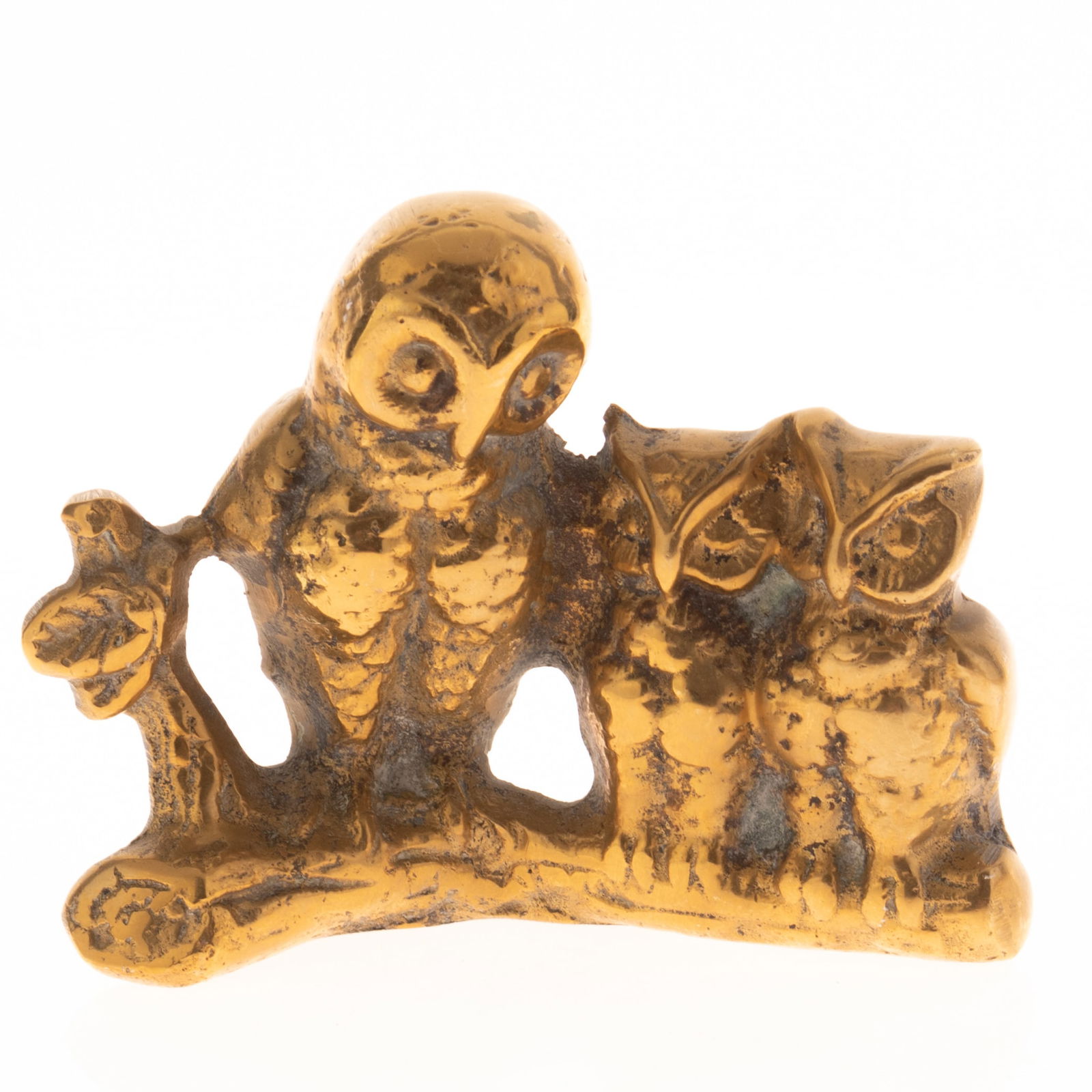 ANTIQUE BRASS OWL SCULPTURE (1 of 4)