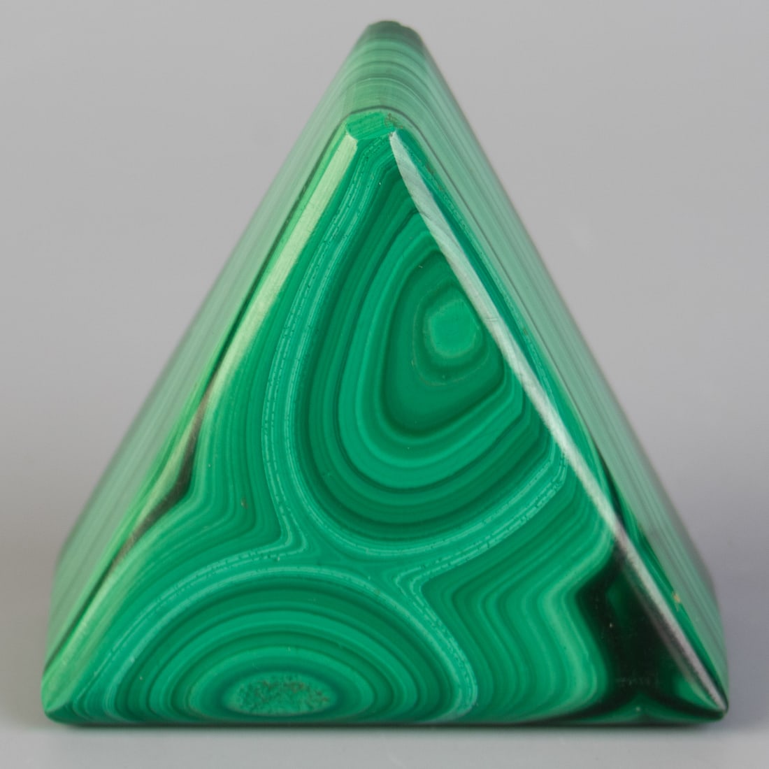 MALACHITE PYRAMID GEODE CARVING (1 of 3)