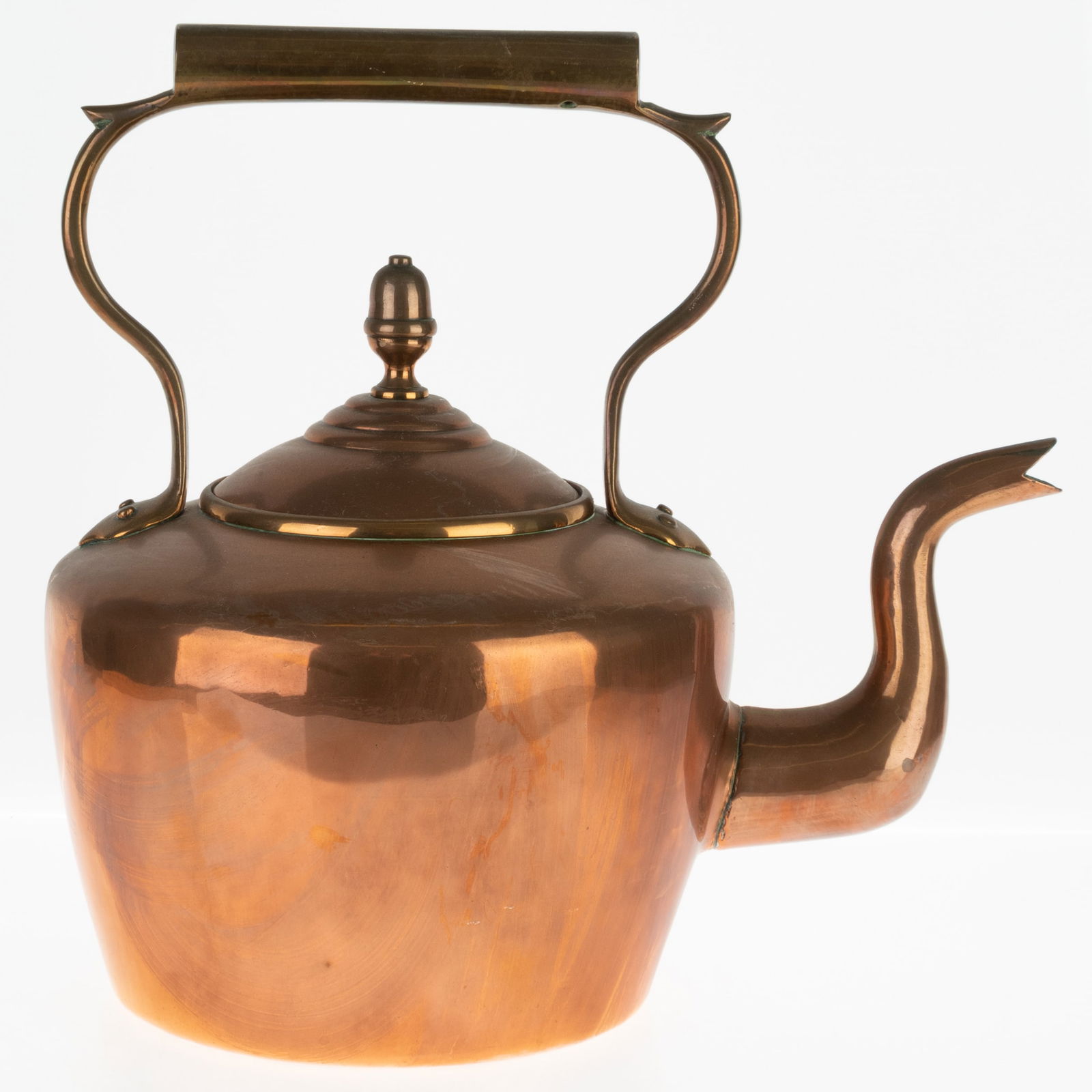 ANTIQUE VICTORIAN ENGLISH LARGE COPPER KETTLE 19TH CENTURY (1 of 4)