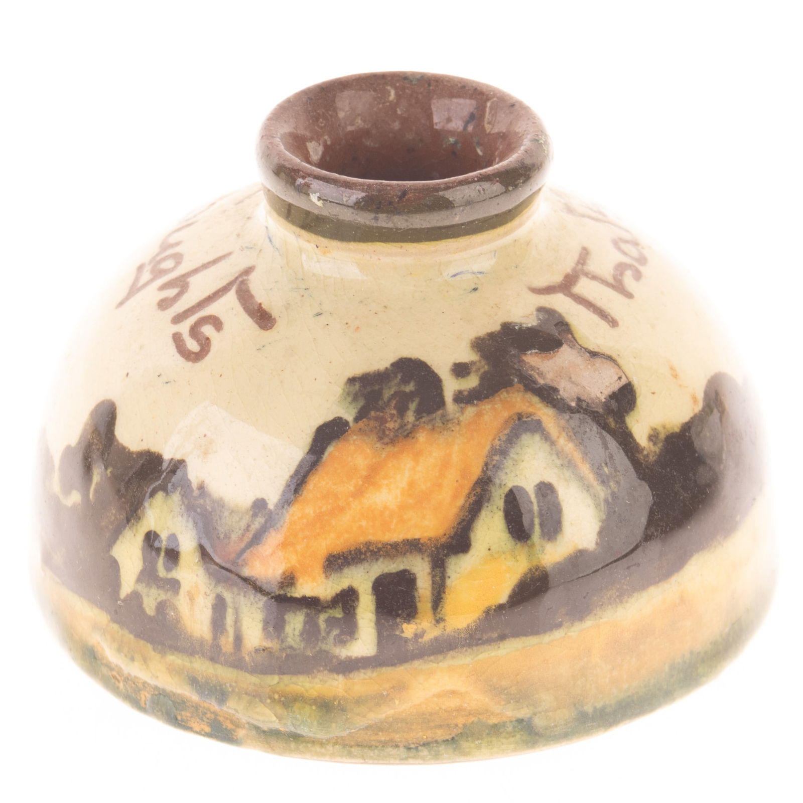 DEVON CLAY POTTERY CERAMIC HAND PAINTED VASE: Kindly examine all photographs provided in this listing or ask for a condition report. All items offered are in generally good, pre-owned condition, unless otherwise specifically described. The item i