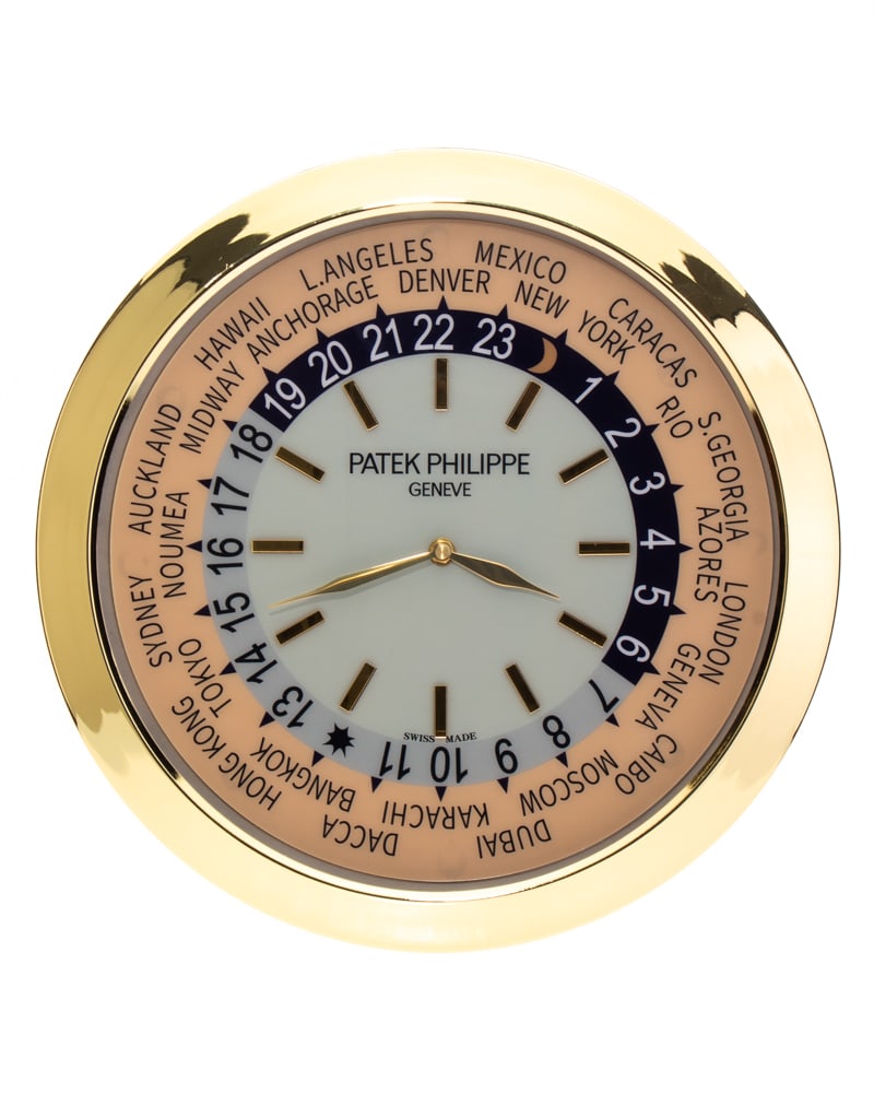 GOLD PATEK PHILIPPE AUTHORISED GENEVE WATCH DEALERSHIP CLOCK (1 of 1)