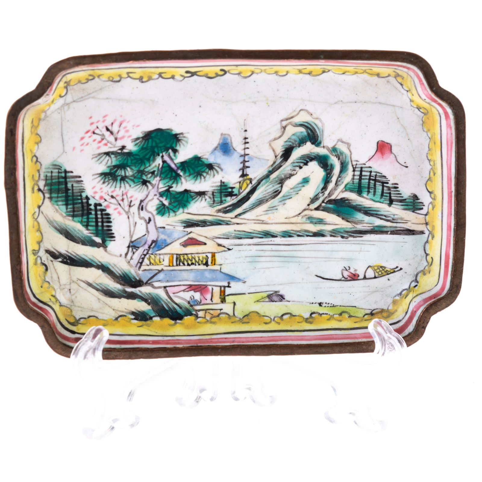 CHINESE CANTON ENAMEL TRAY (1 of 2)