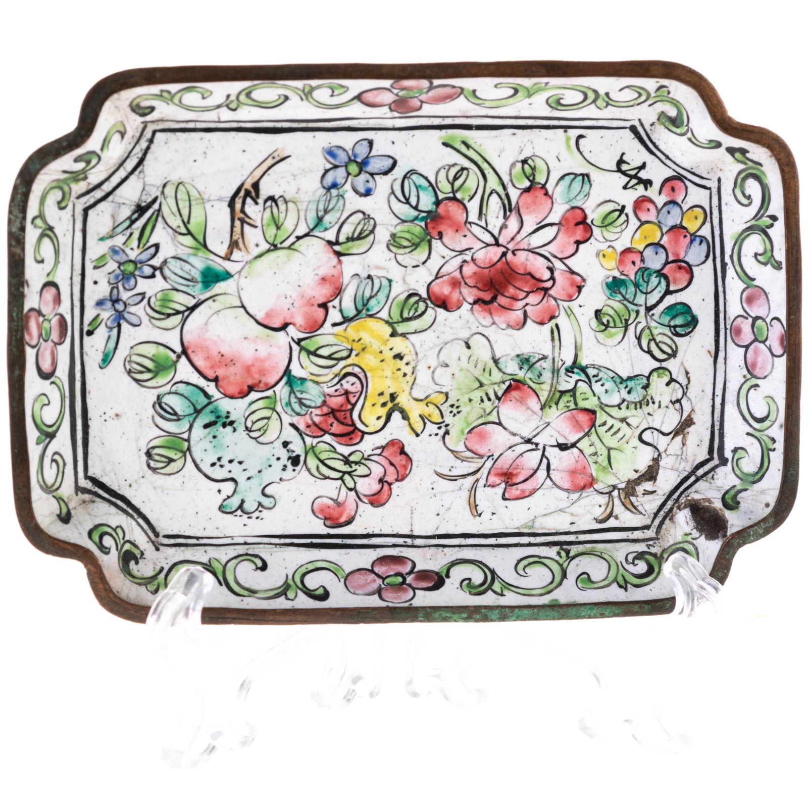 CHINESE CANTON ENAMEL TRAY (1 of 2)