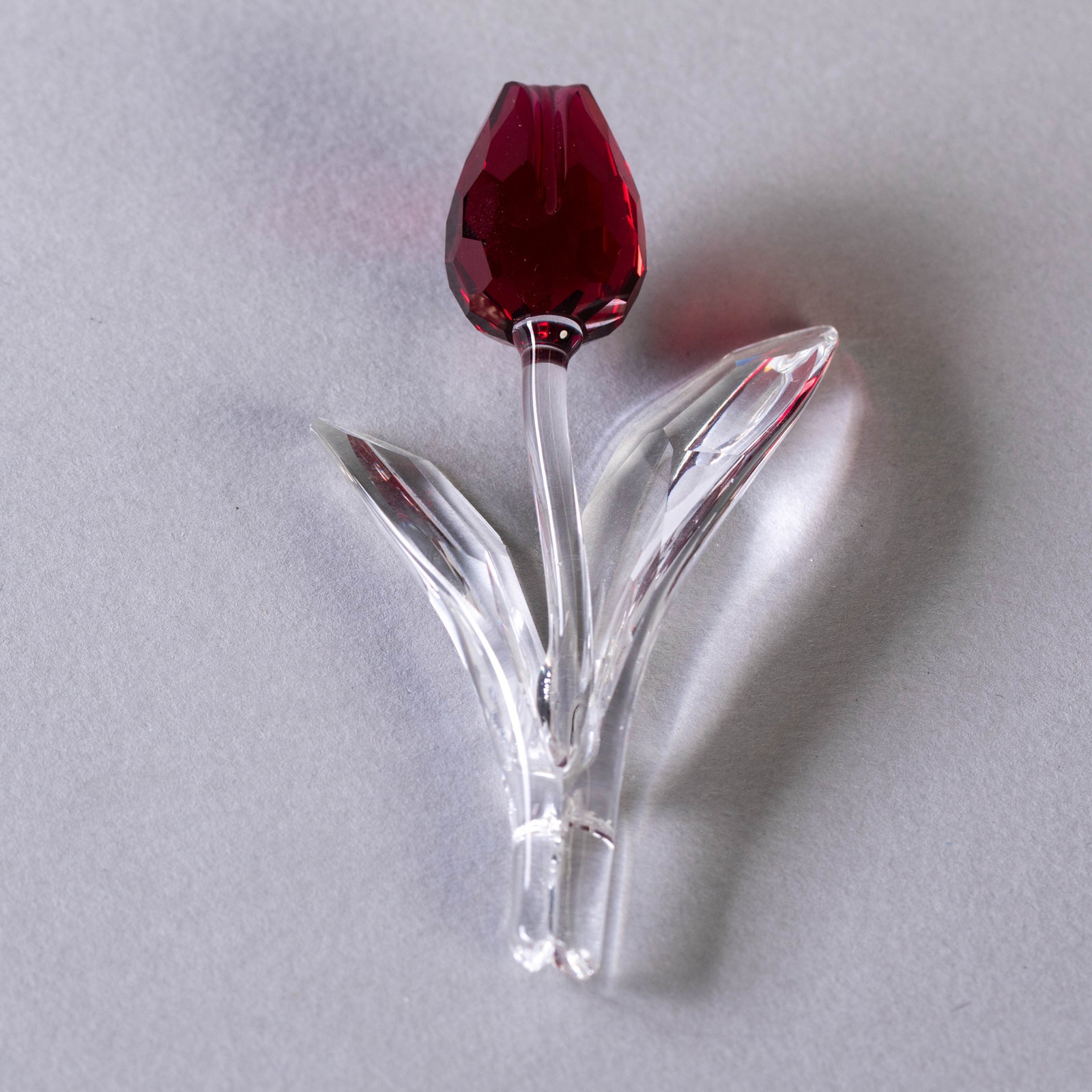 SWAROVSKI CRYSTAL GLASS SCULPTURE: (L) 9CM.From a collection of Wedgwood and other selected ceramic/porcelain objects. Kindly examine all photographs provided in this listing or ask for a condition report. All items offered are in gene