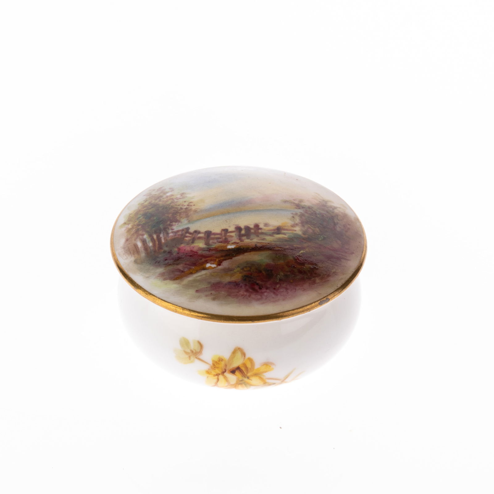 ROYAL WORCESTER HAND-PAINTED PORCELAIN BOX (1 of 2)