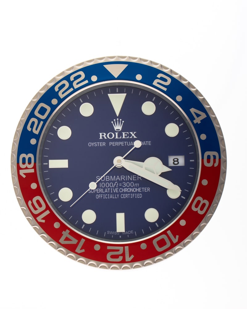 ROLEX PEPSI SUBMARINER AUTHORISED WATCH DEALERSHIP CLOCK (1 of 1)