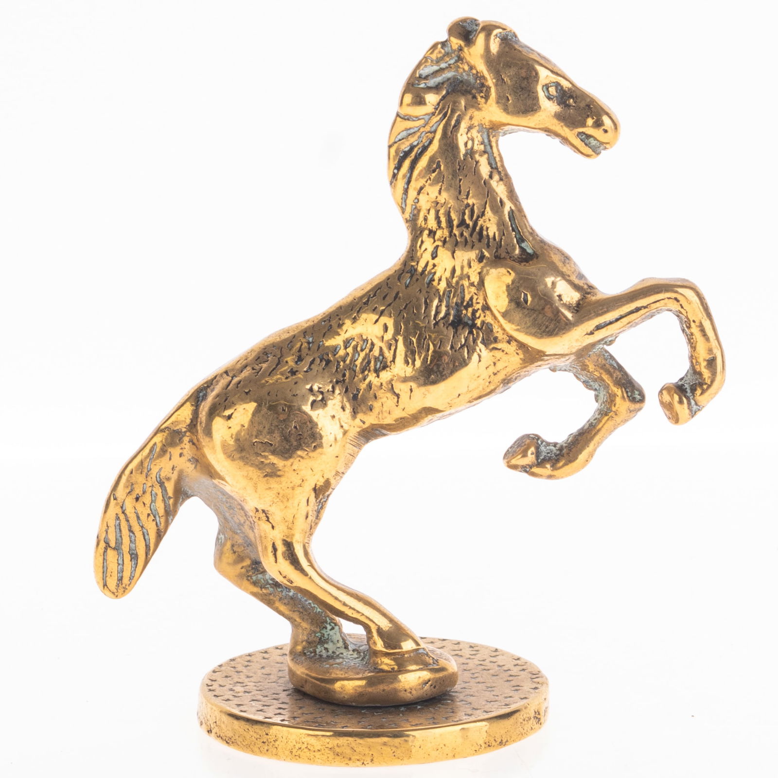 ANTIQUE BRASS HORSE PAPERWEIGHT SCULPTURE: Kindly examine all photographs provided in this listing or ask for a condition report. All items offered are in generally good, pre-owned condition, unless otherwise specifically described. The item i