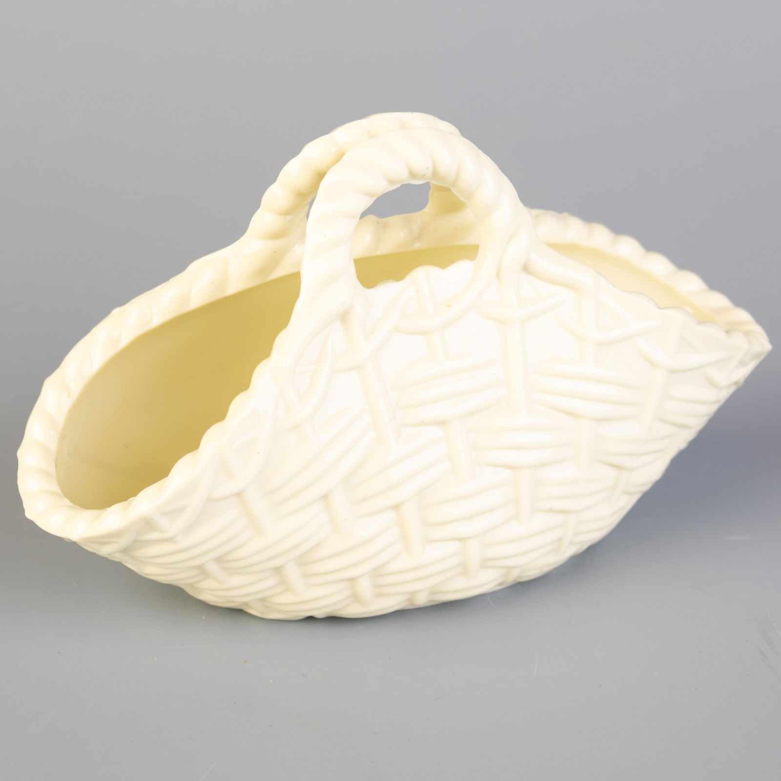ANTIQUE LATE VICTORIAN SOWERBY MILK GLASS BASKET (1 of 3)