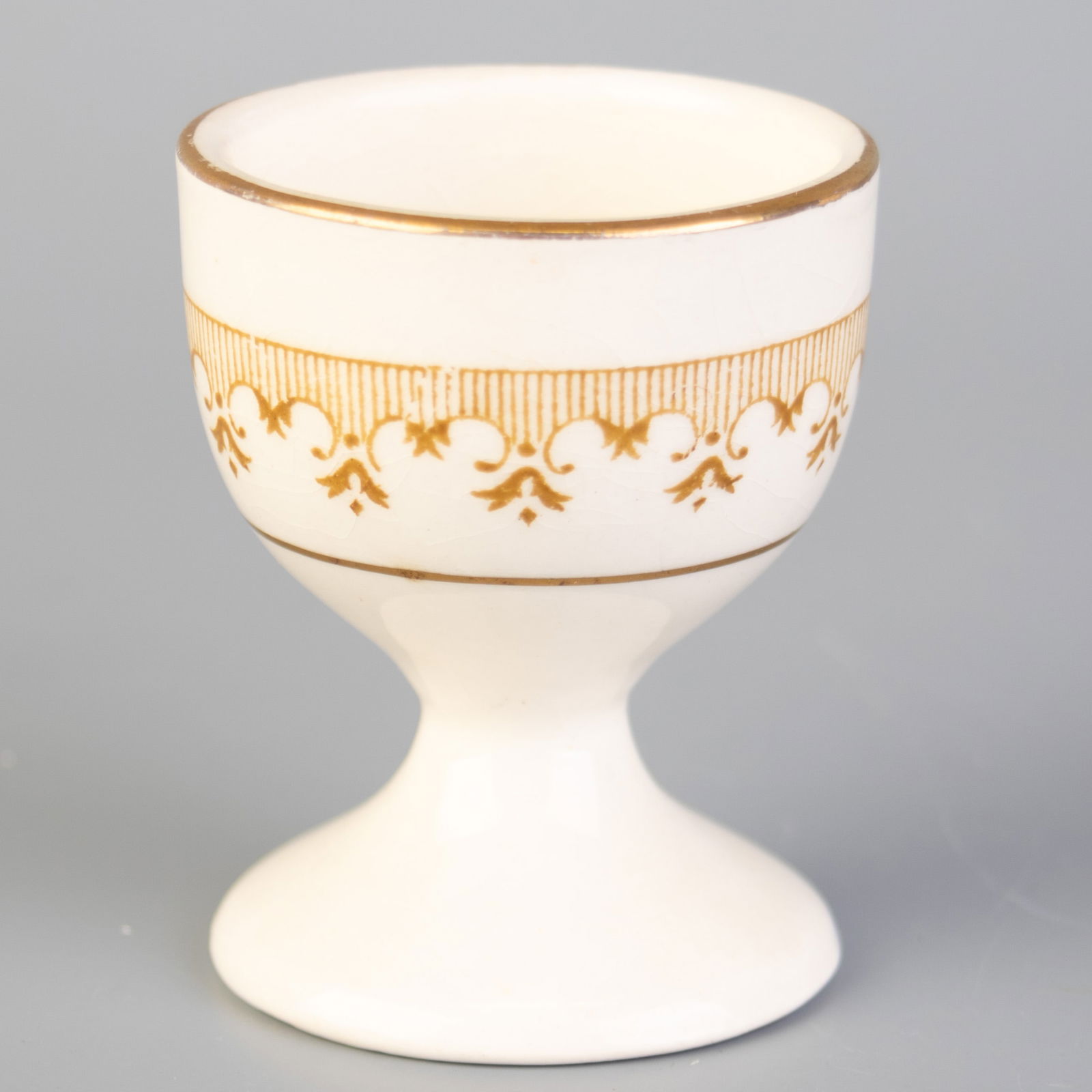 ANTIQUE PORCELAIN EGG HOLDER CUP: Kindly examine all photographs provided in this listing or ask for a condition report. All items offered are in generally good, pre-owned condition, unless otherwise specifically described. The item i