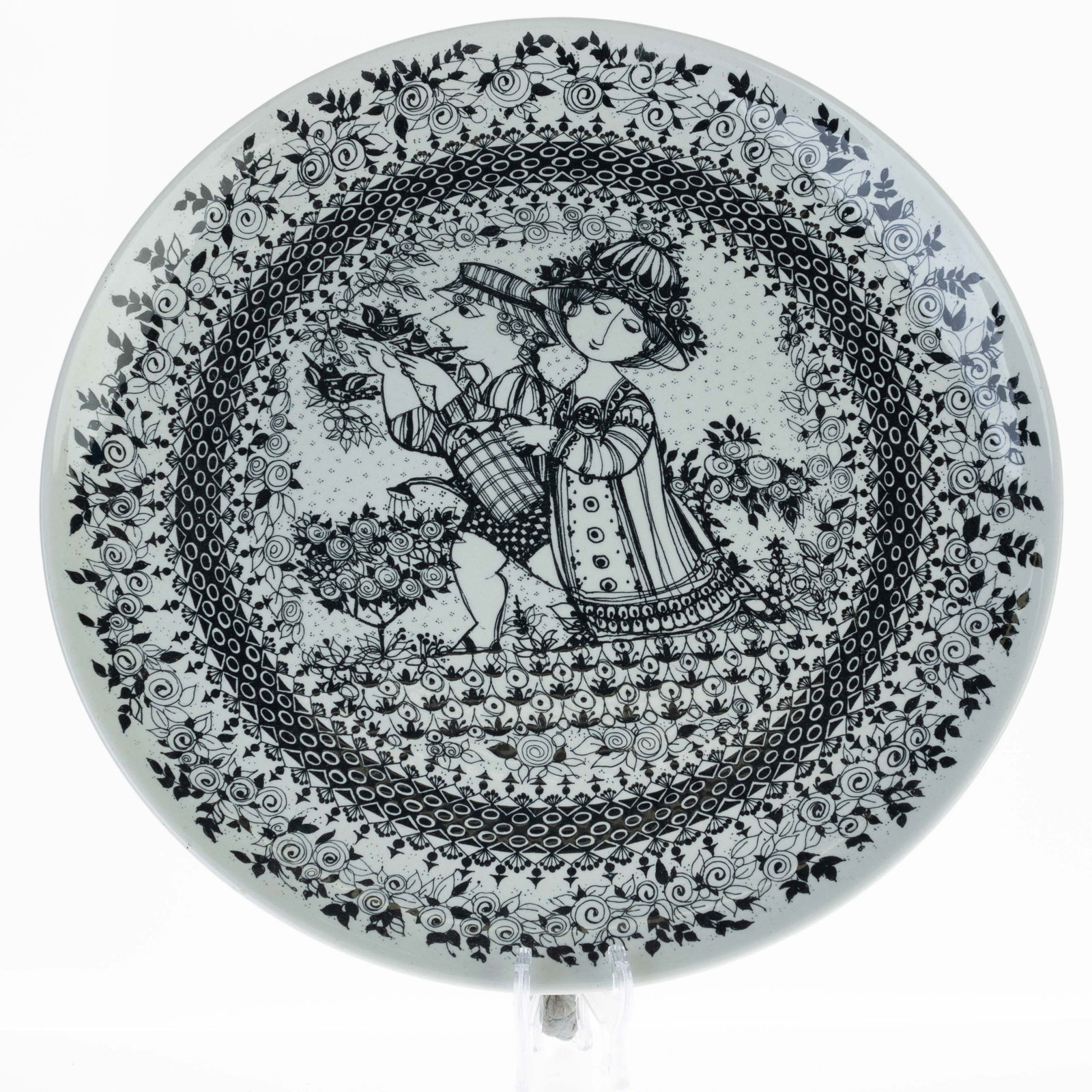 BJORN WIINBALD "FOUR SEASONS SUMMER" CERAMIC PORCELAIN SIGNED PLATE (1 of 3)