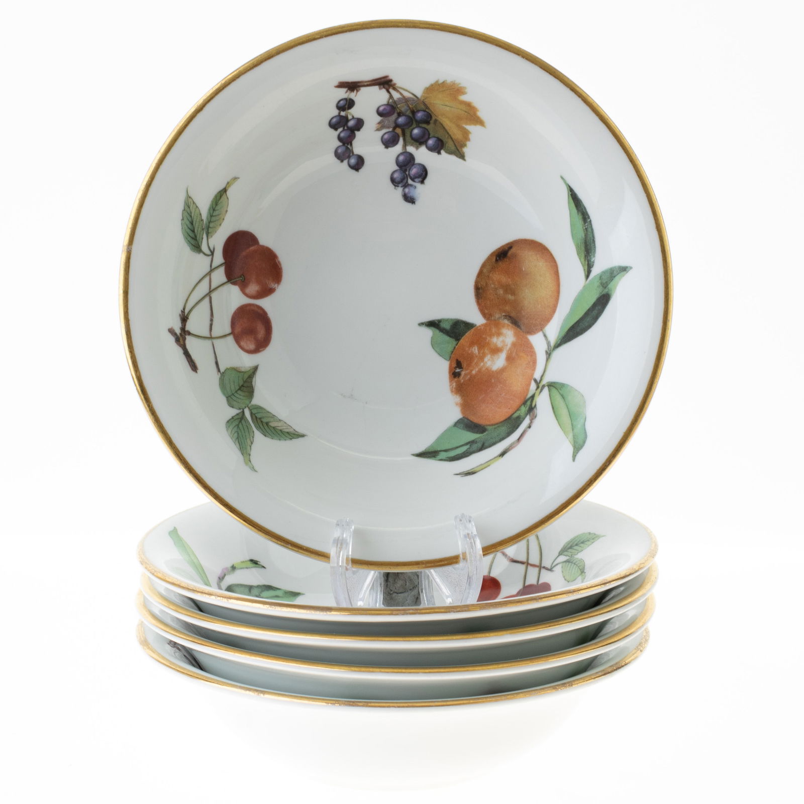 5X ROYAL WORCESTER PORCELAIN CERAMIC EVESHAM PATTERN BOWLS (1 of 4)