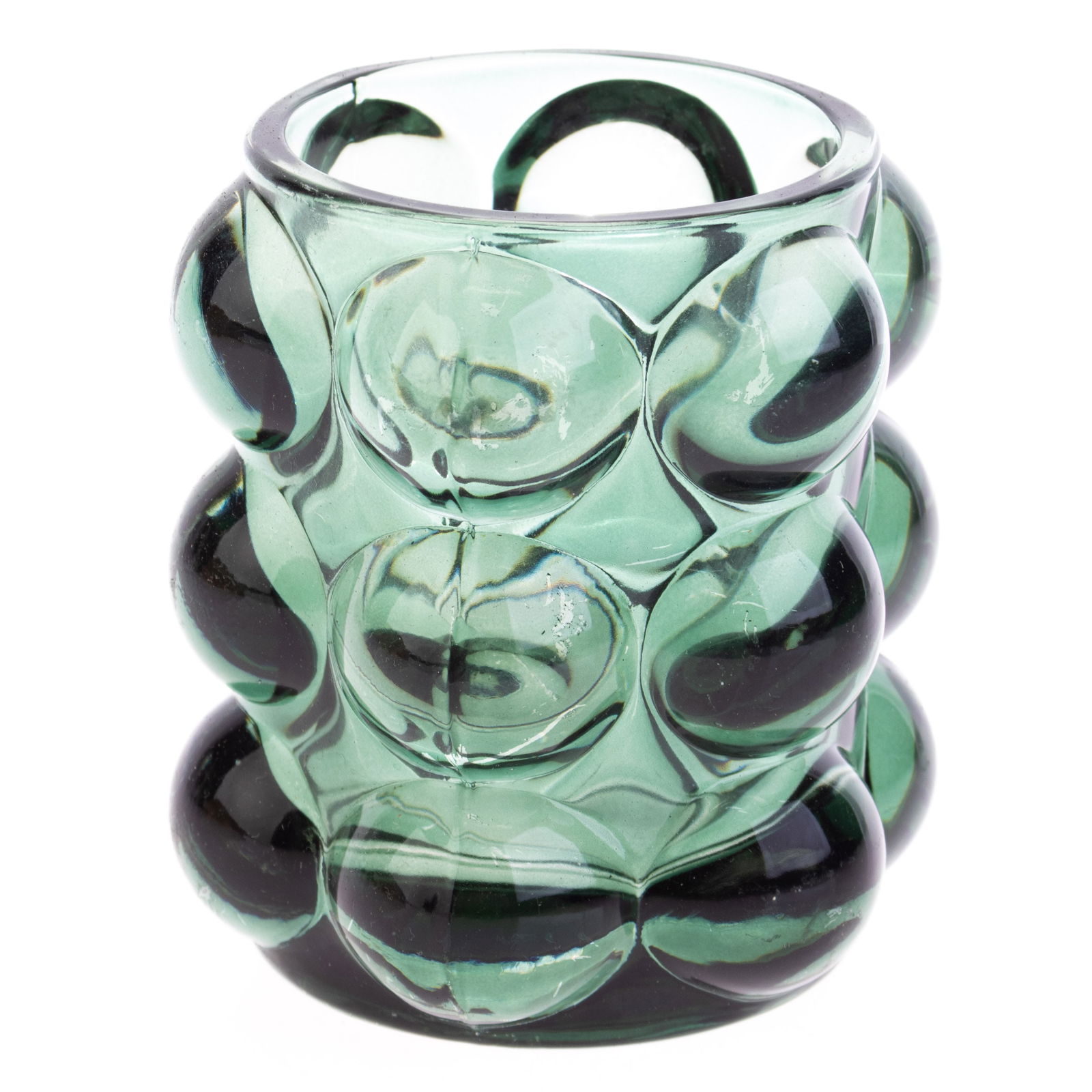 MID CENTURY BUBBLE GLASS VASE (1 of 3)