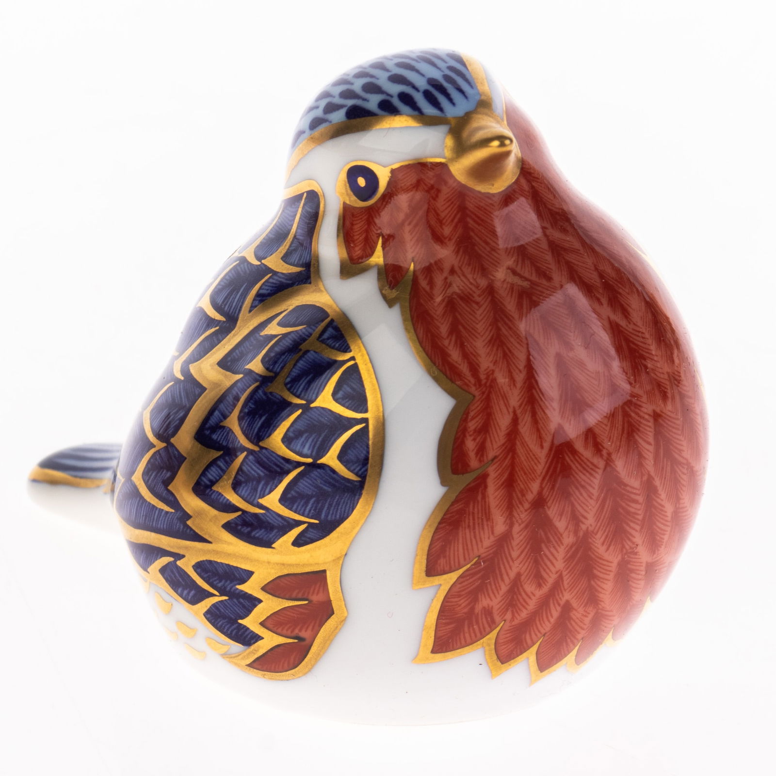 ROYAL CROWN DERBY GILT PORCELAIN PAPERWEIGHT BIRD FIGURE: Kindly examine all photographs provided in this listing or ask for a condition report. All items offered are in generally good, pre-owned condition, unless otherwise specifically described, sold as se