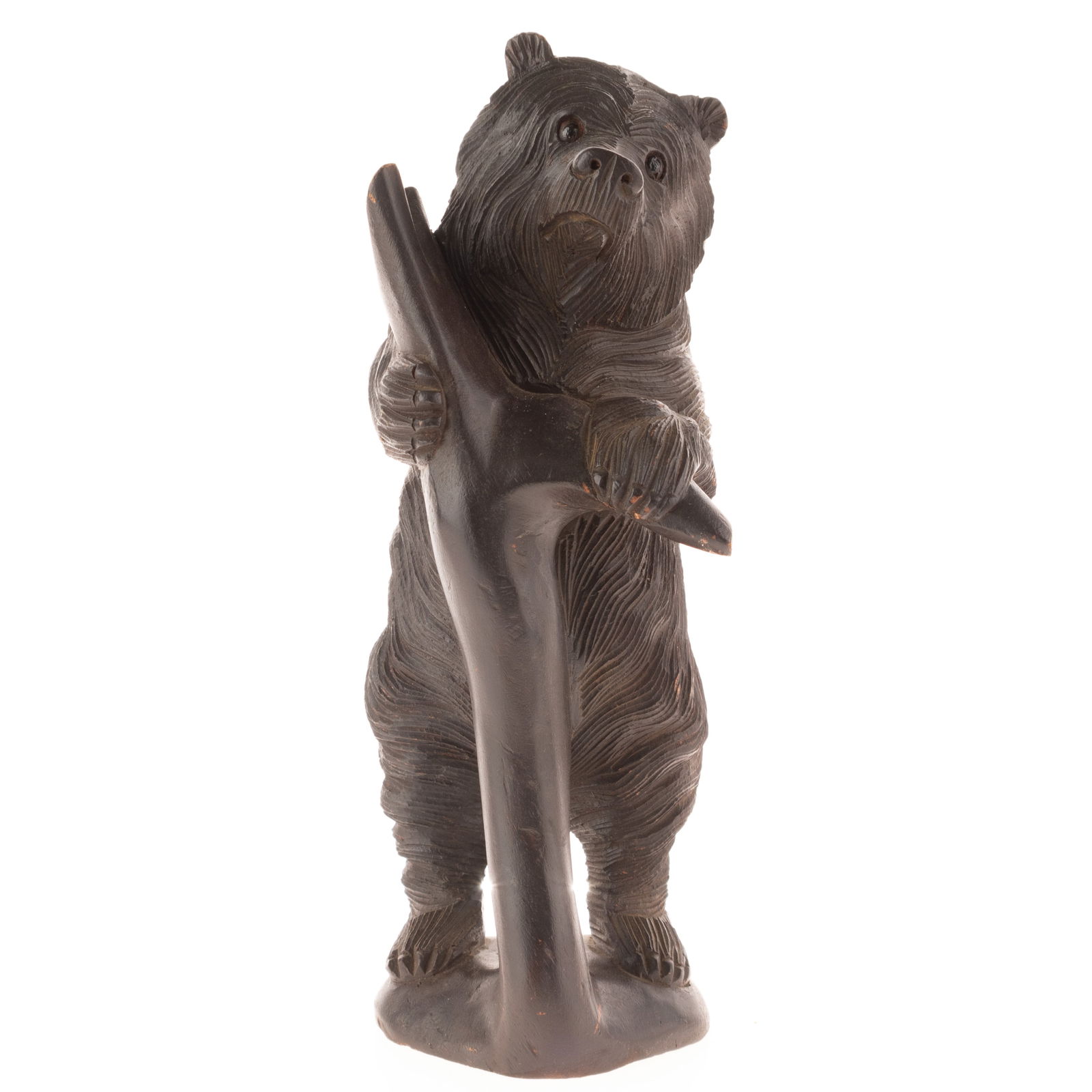 ANTIQUE JAPANESE CARVED WOODEN HOKKAIDO AINU BEAR SCULPTURE: Kindly examine all photographs provided in this listing or ask for a condition report. All items offered are in generally good, pre-owned condition, unless otherwise specifically described, sold as se