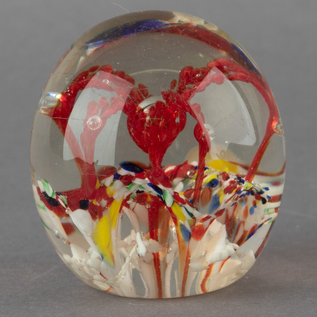 MID CENTURY MURANO HAND BLOWN VENETIAN MILLEFIORI GLASS PAPERWEIGHT (1 of 3)