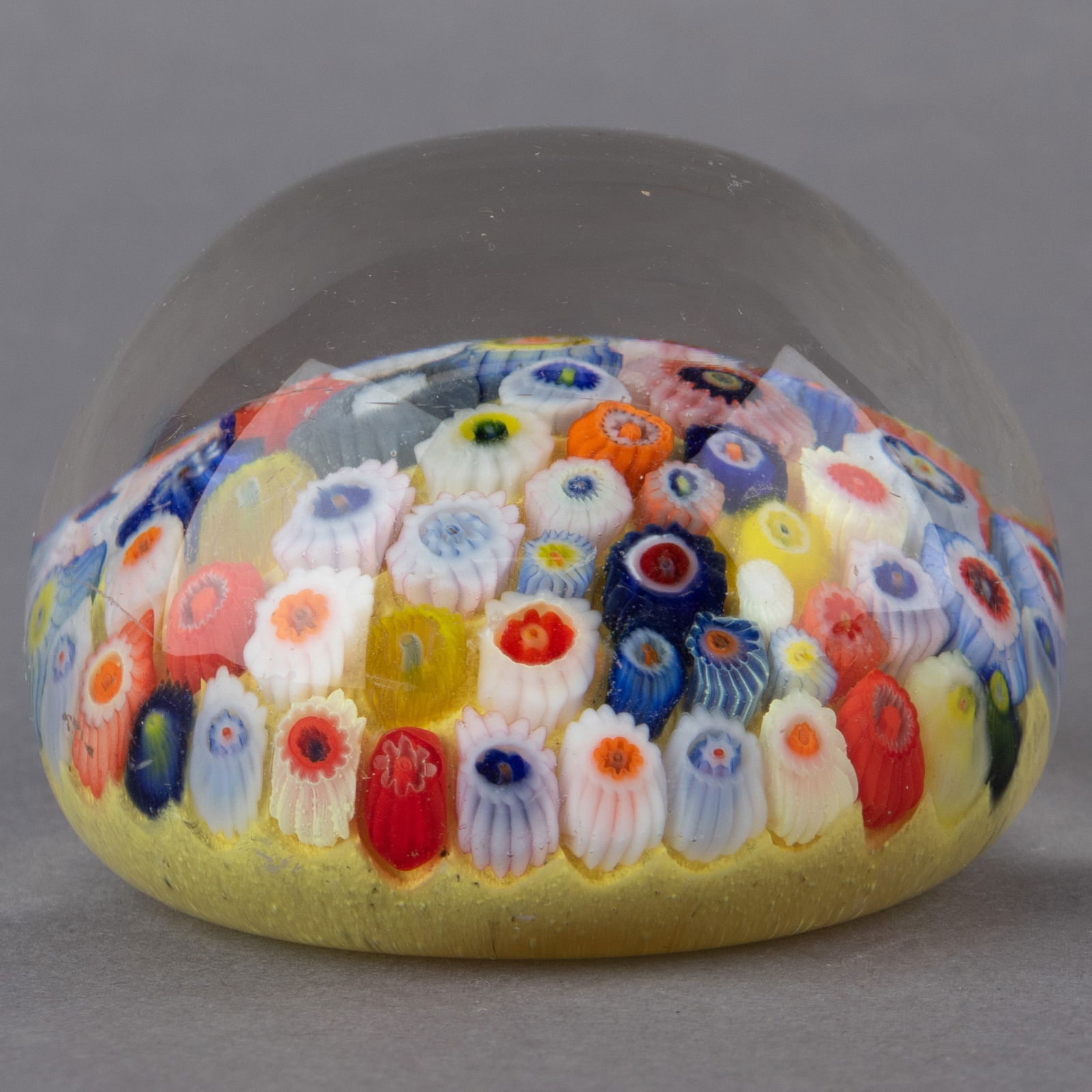 MID CENTURY MURANO HAND BLOWN VENETIAN MILLEFIORI GLASS PAPERWEIGHT (1 of 3)