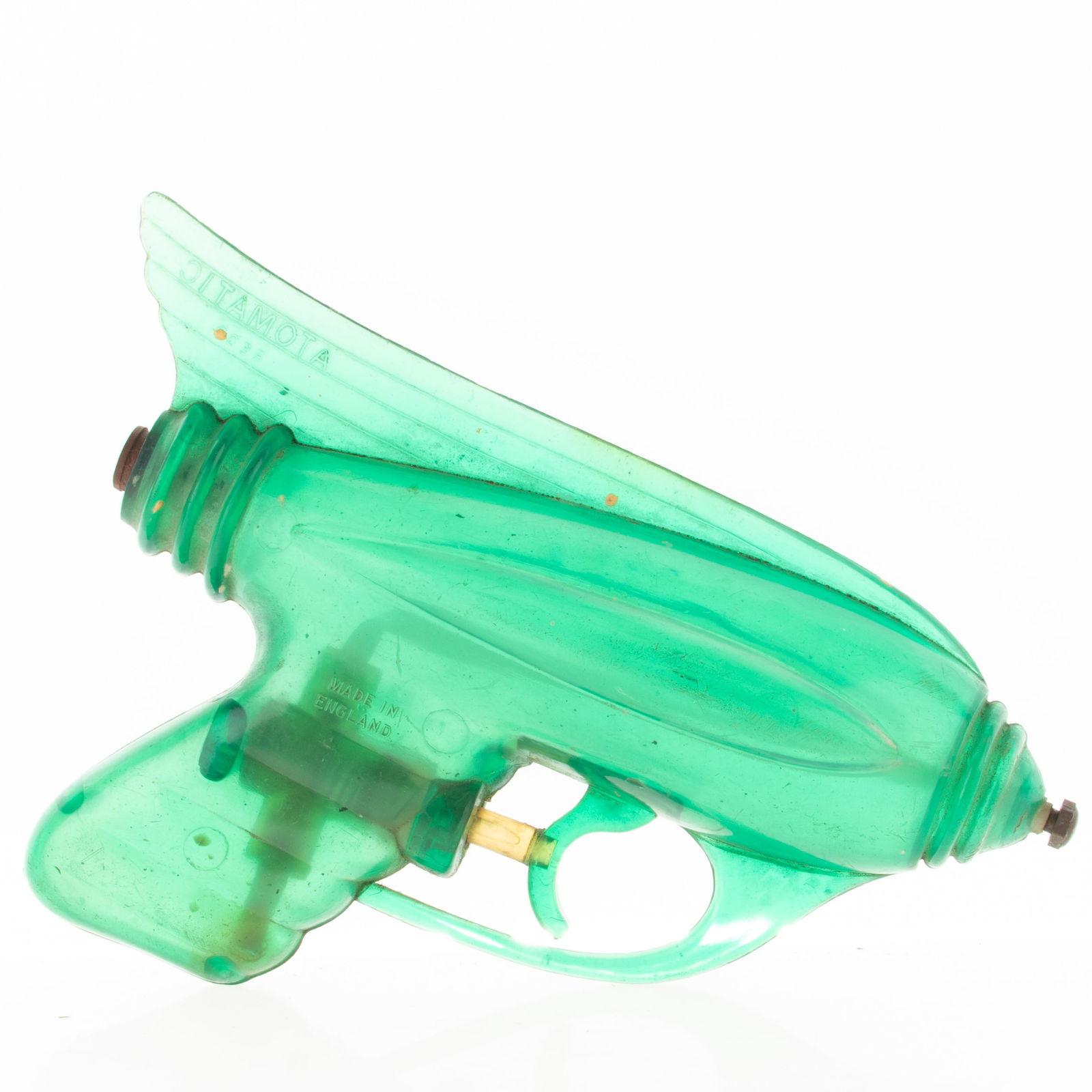MID CENTURY CLEAR PLASTIC WATER PISTOL ATOMIC SPACE TOY RAY GUN: Kindly examine all photographs provided in this listing or ask for a condition report. All items offered are in generally good, pre-owned condition, unless otherwise specifically described, sold as se