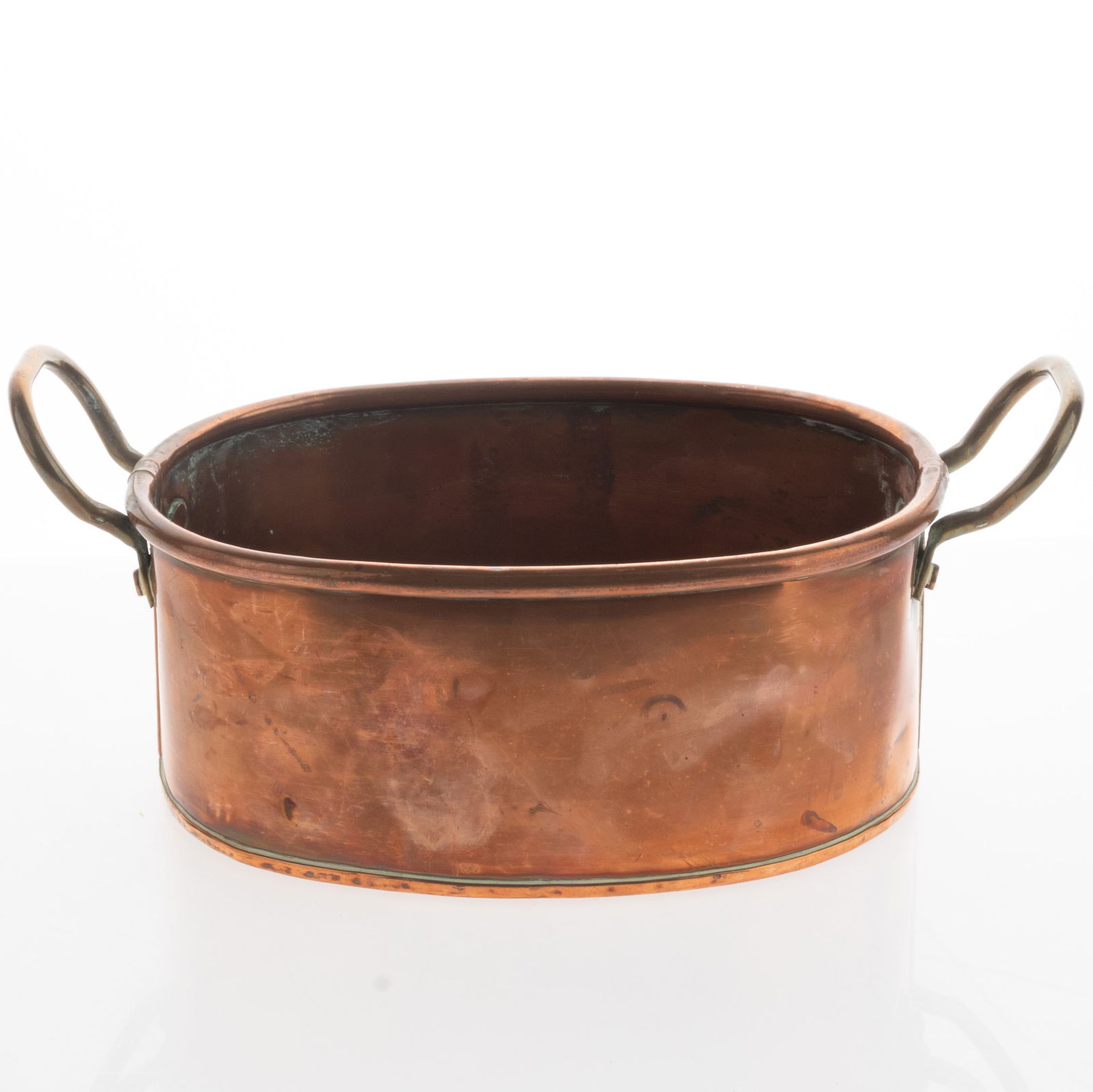 ANTIQUE VICTORIAN COUNTRY HOUSE COPPER OVAL PAN 19TH CENTURY (1 of 3)