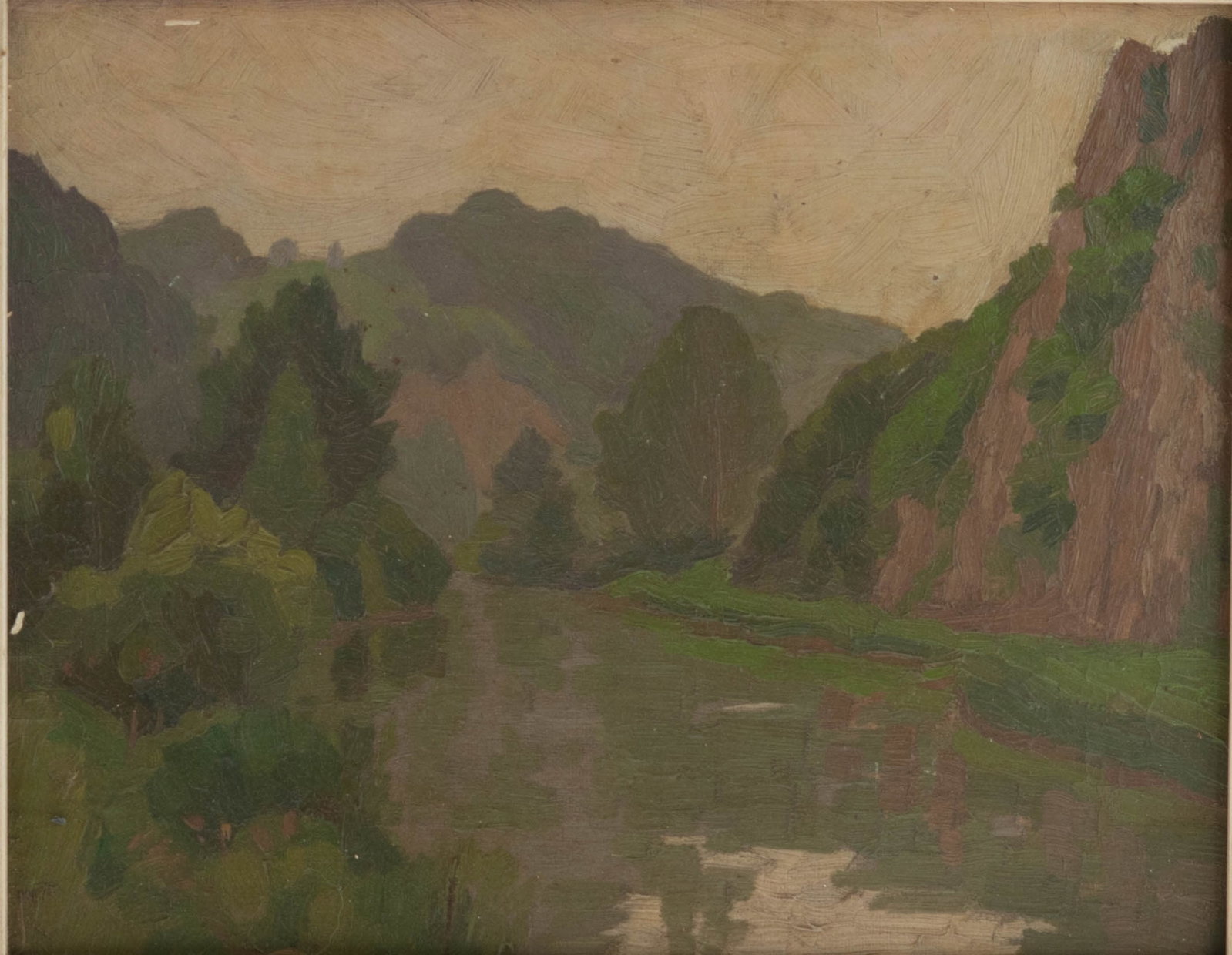 FRENCH IMPRESSIONIST LANDSCAPE OIL PAINTING EARLY 20TH CENTURY: Kindly examine all photographs provided in this listing or ask for a condition report. All items offered are in generally good, pre-owned condition, unless otherwise specifically described, sold as se