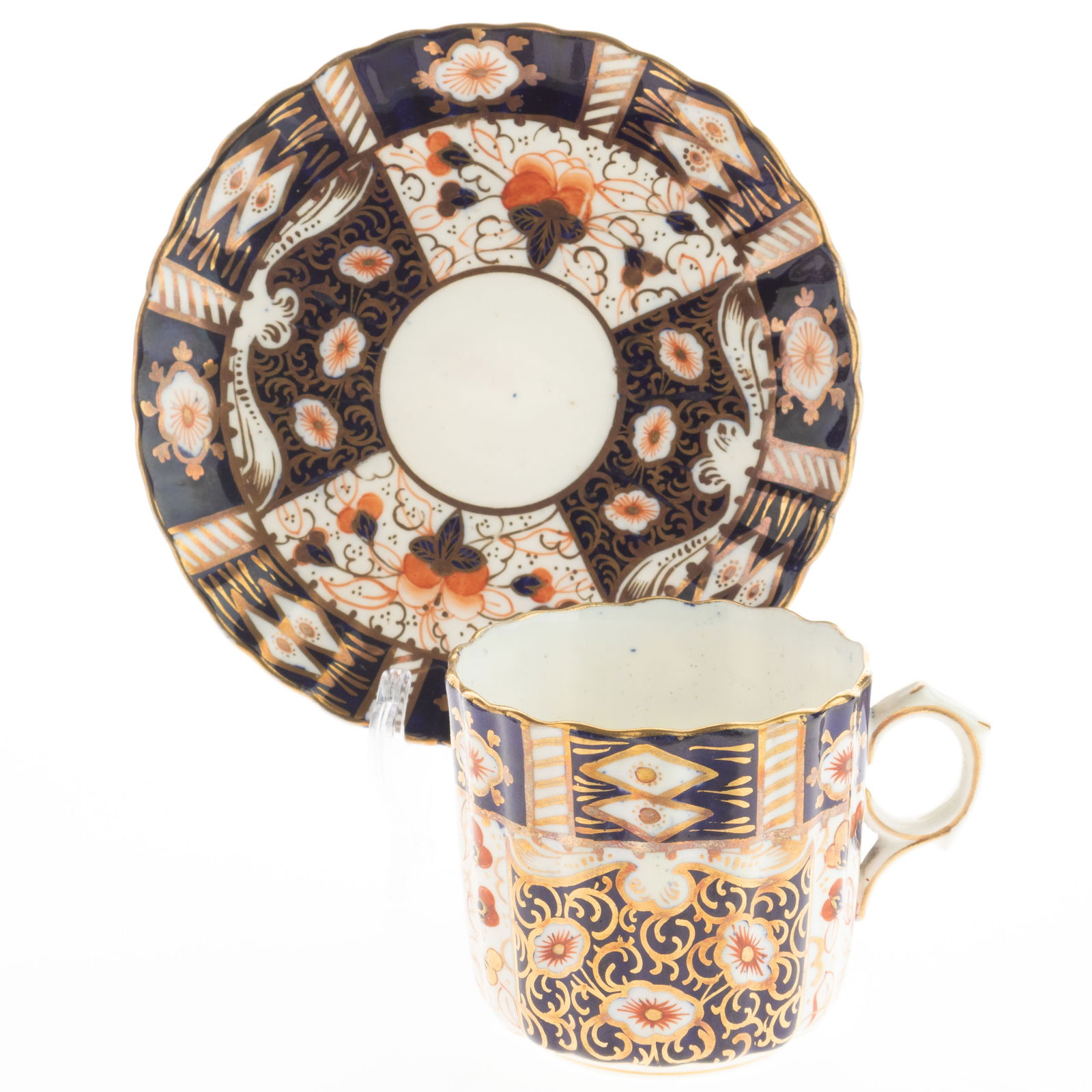 ROYAL CROWN DERBY IMARI PATTERN PORCELAIN CERAMIC TEACUP & SAUCER (1 of 3)