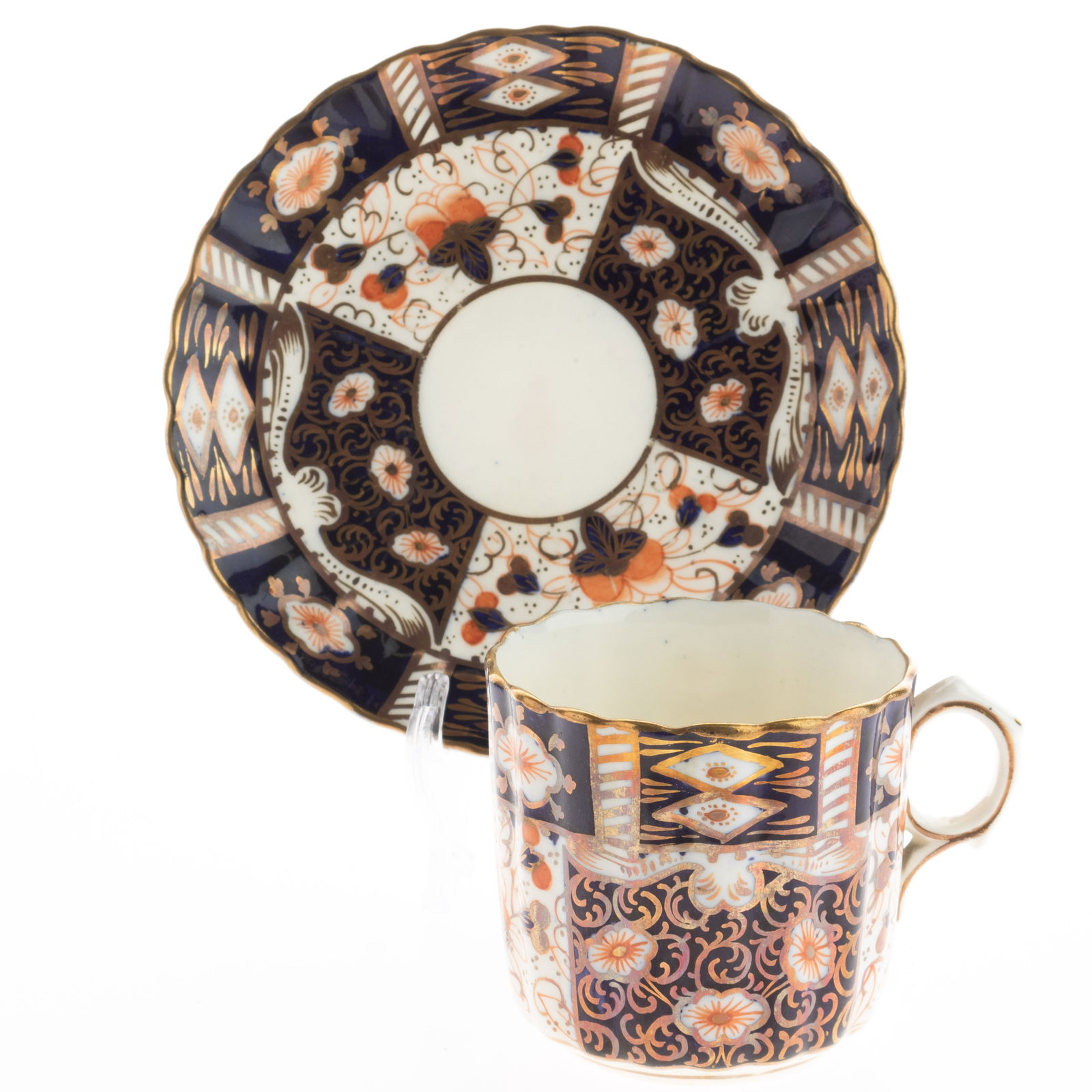 ROYAL CROWN DERBY IMARI PATTERN PORCELAIN CERAMIC TEACUP & SAUCER (1 of 3)