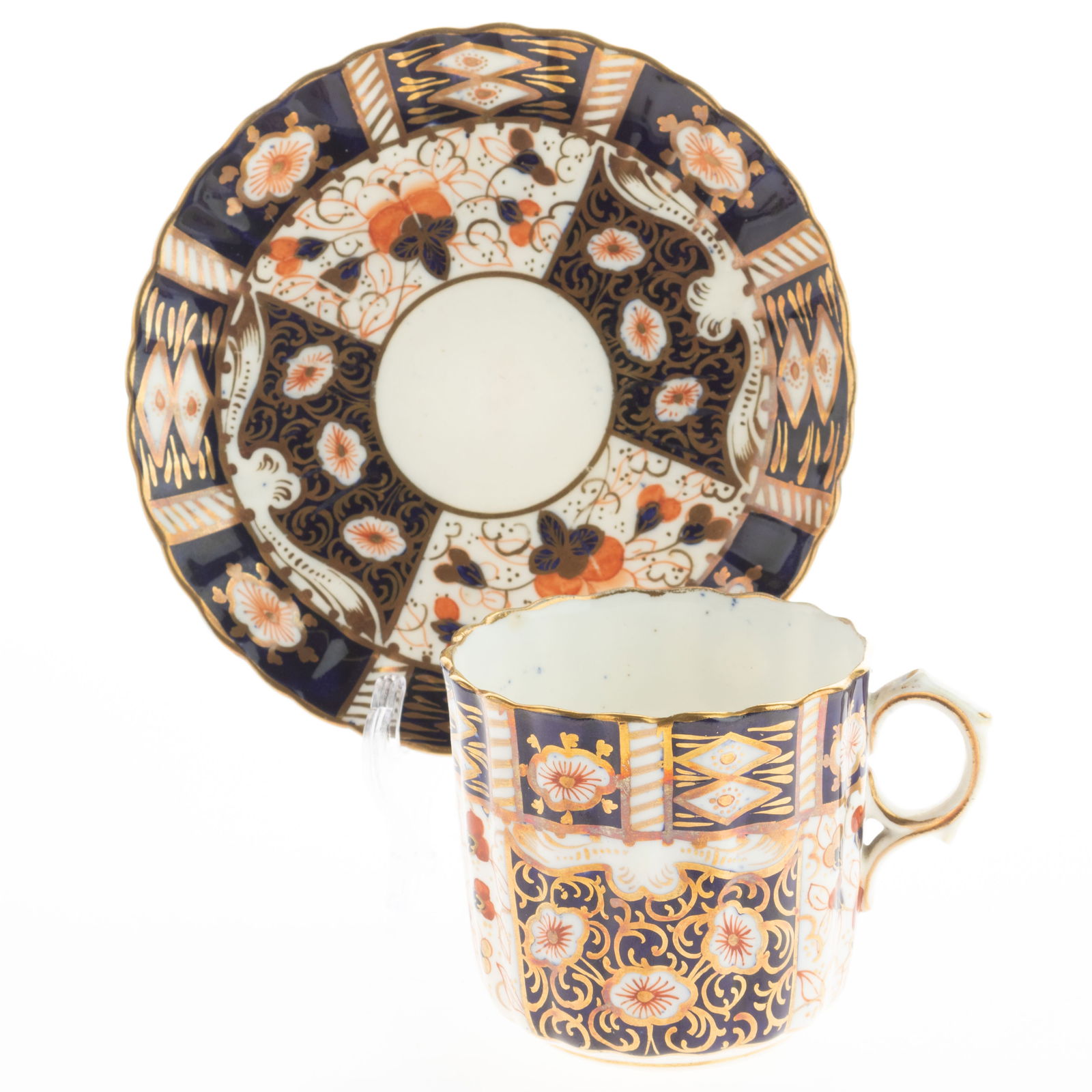 ROYAL CROWN DERBY IMARI PATTERN PORCELAIN CERAMIC TEACUP & SAUCER (1 of 3)
