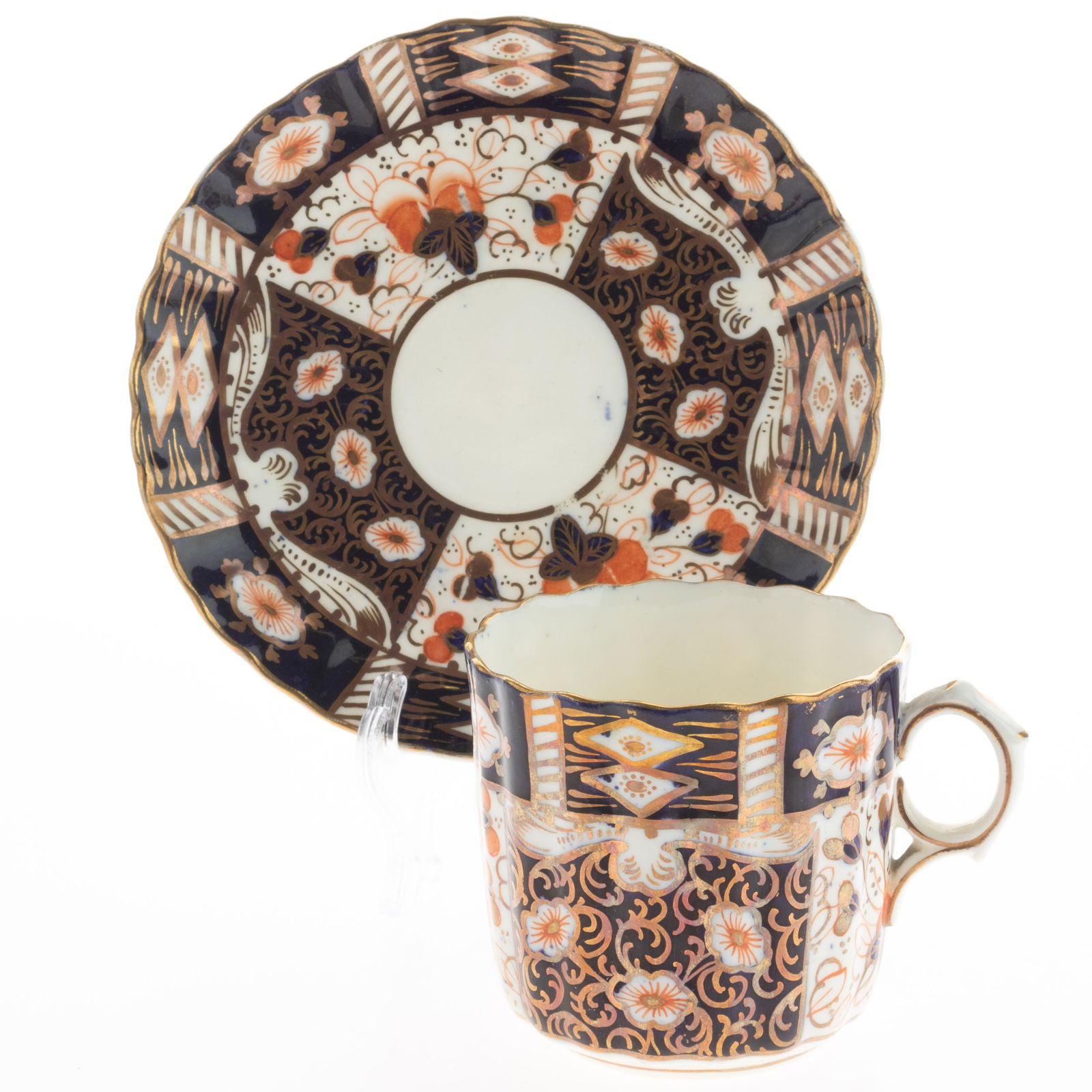 ROYAL CROWN DERBY IMARI PATTERN PORCELAIN CERAMIC TEACUP & SAUCER (1 of 3)