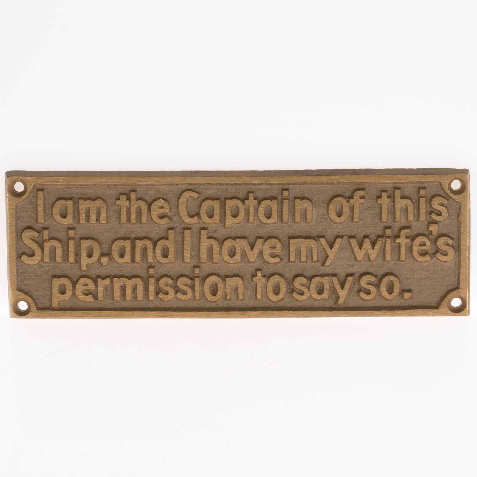 NAUTICAL THEMED BRASS WALL PLAQUE (1 of 3)
