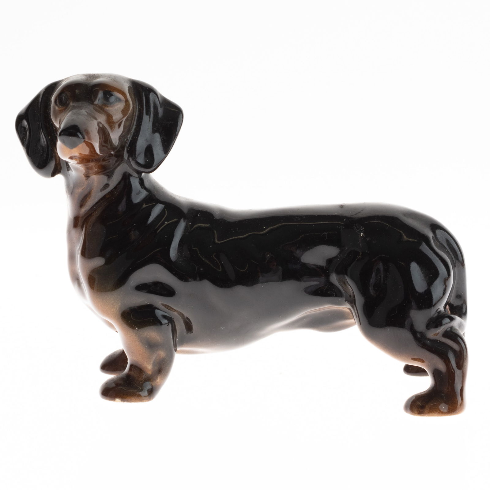 MID CENTURY ENGLISH CERAMIC POTTERY DOG FIGURE (1 of 3)