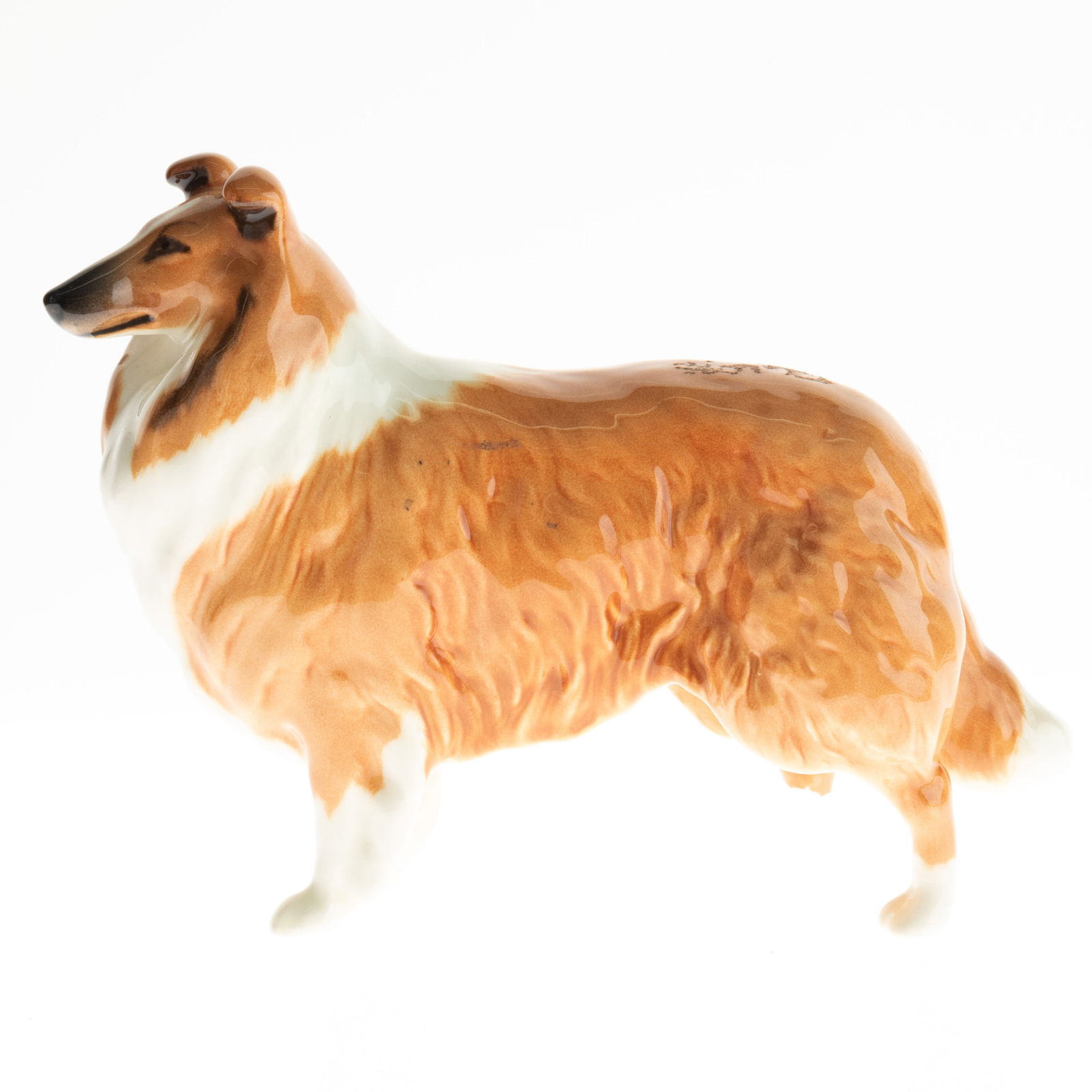 MID CENTURY ENGLISH CERAMIC POTTERY DOG FIGURE (1 of 3)