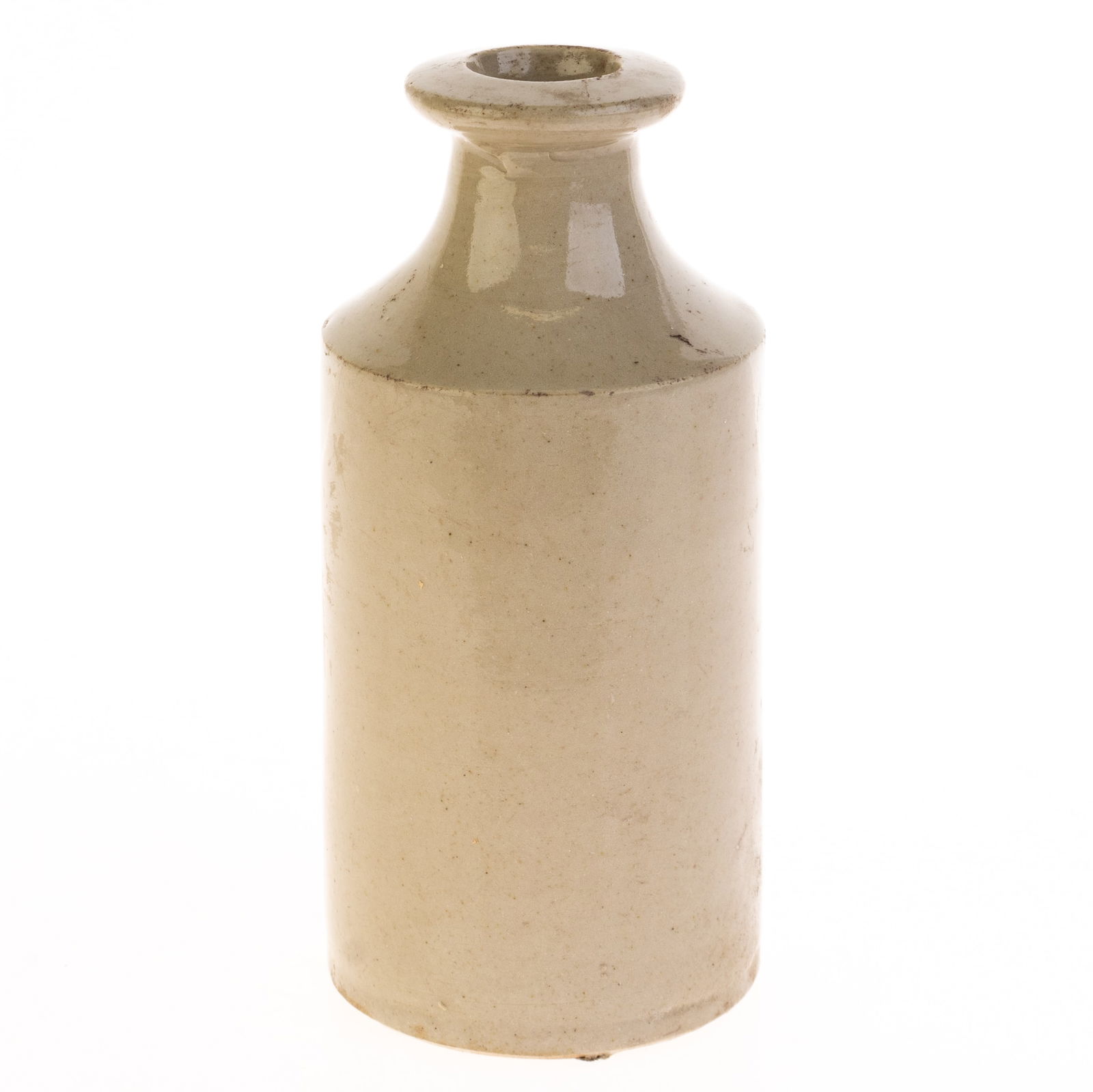 ANTIQUE VICTORIAN GLAZED STONEWARE POTTERY BOTTLE (1 of 3)