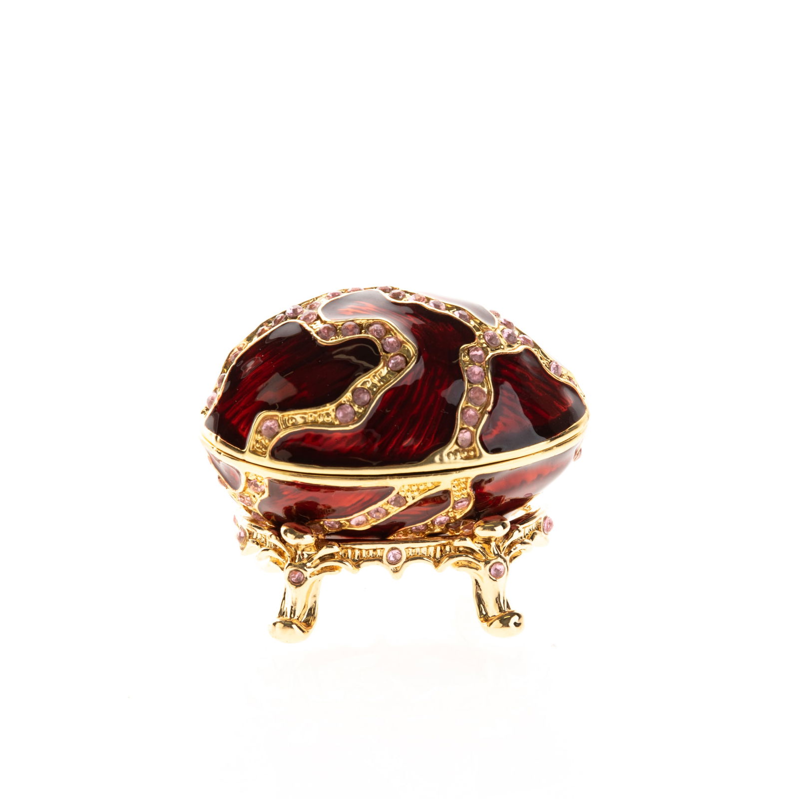 FABERGE STYLE ENAMEL EGG JEWELLERY BOX (1 of 2)