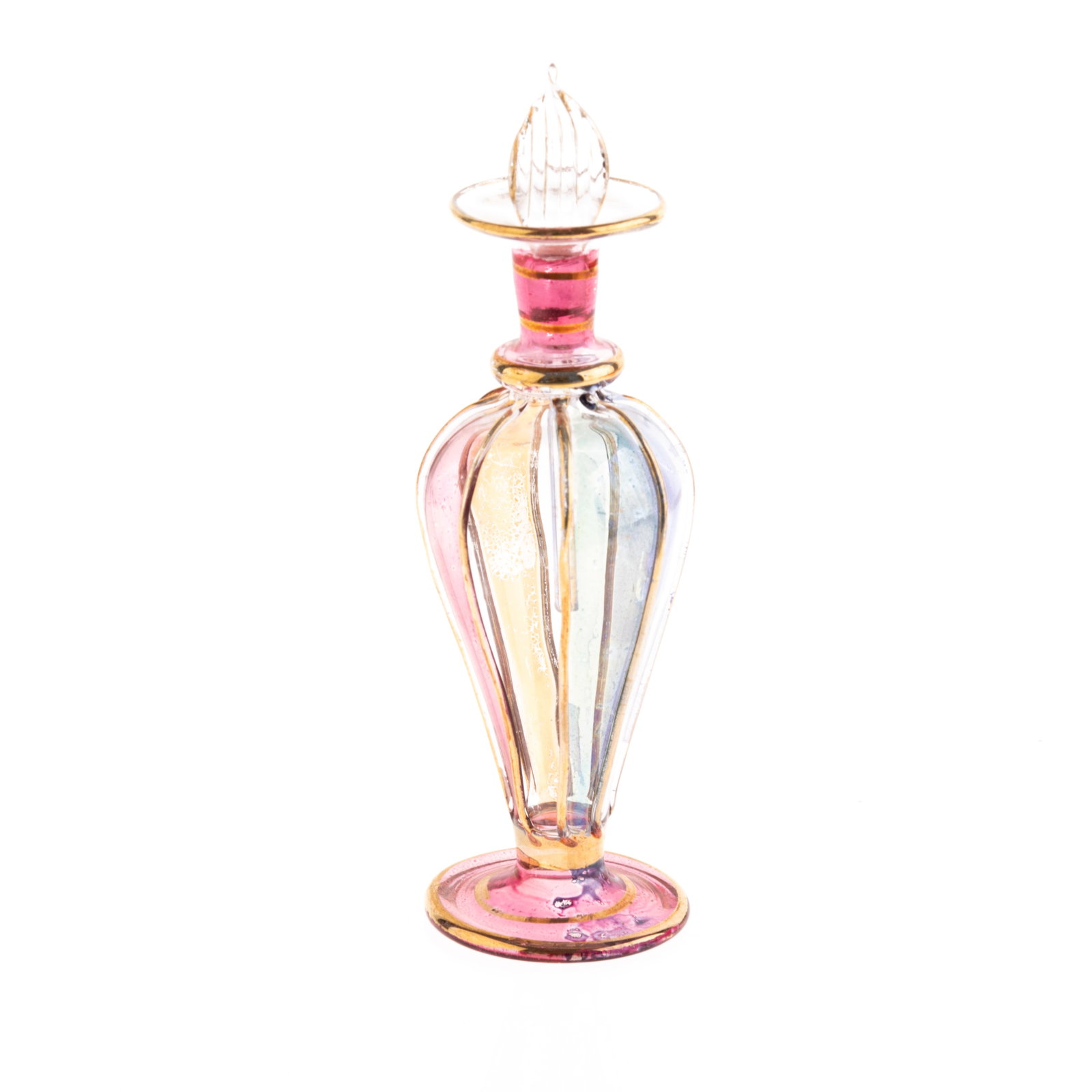 FINE VENETIAN GILT GLASS PERFUME SCENT BOTTLE: From a collection of Wedgwood and other selected ceramic/porcelain objects. Kindly examine all photographs provided in this listing or ask for a condition report. All items offered are in generally go