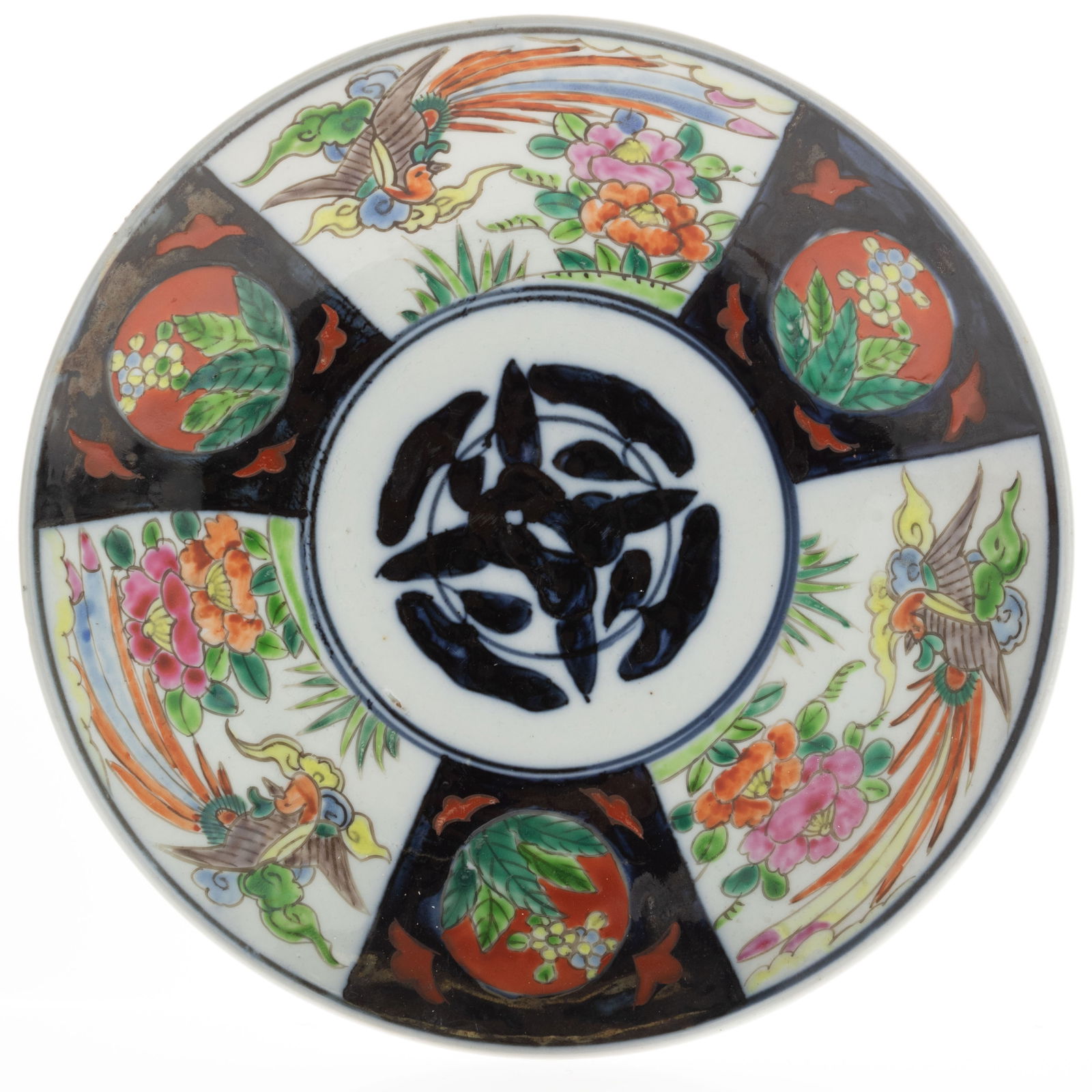 ANTIQUE JAPANESE IMARI PATTERN PORCELAIN CERAMIC PLATE MEIJI ERA (1 of 3)