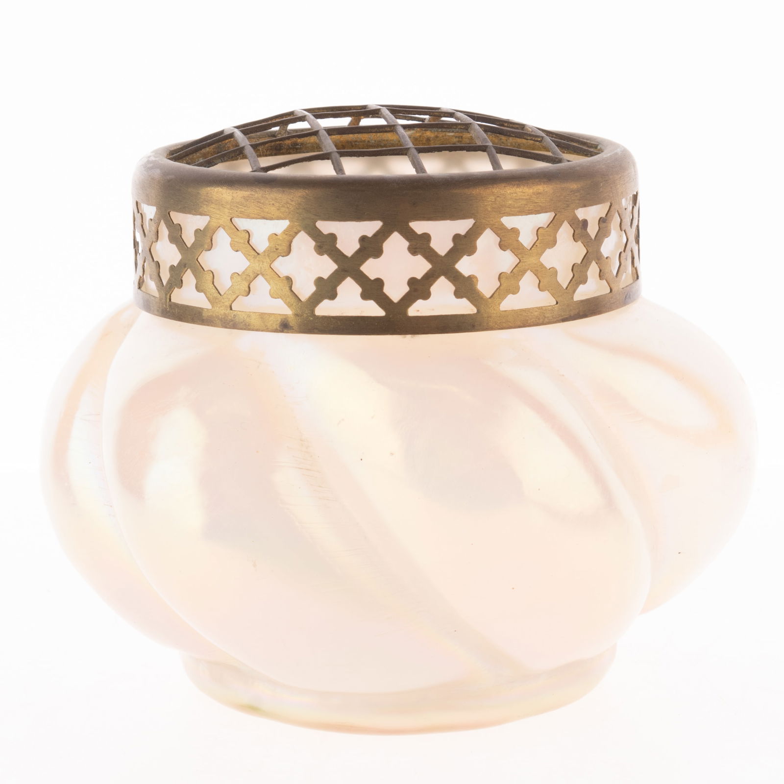 ANTIQUE ART NOUVEAU LOETZ PEARLWARE GLASS VASE: Kindly examine all photographs provided in this listing or ask for a condition report. All items offered are in generally good, pre-owned condition, unless otherwise specifically described, sold as se